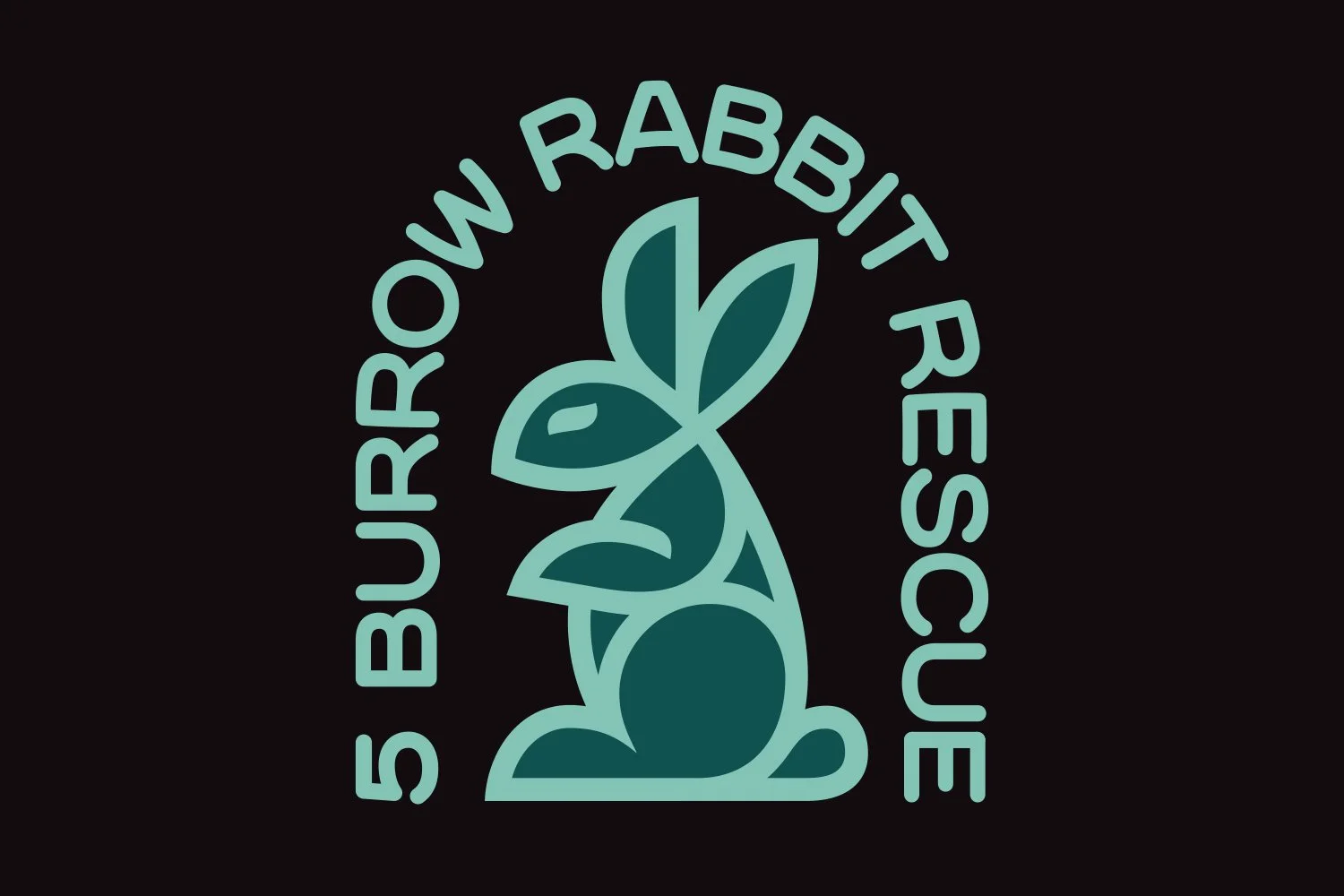 5 Burrow Rabbit Rescue Logo Sketch #2. Design by Kevin Dresser.