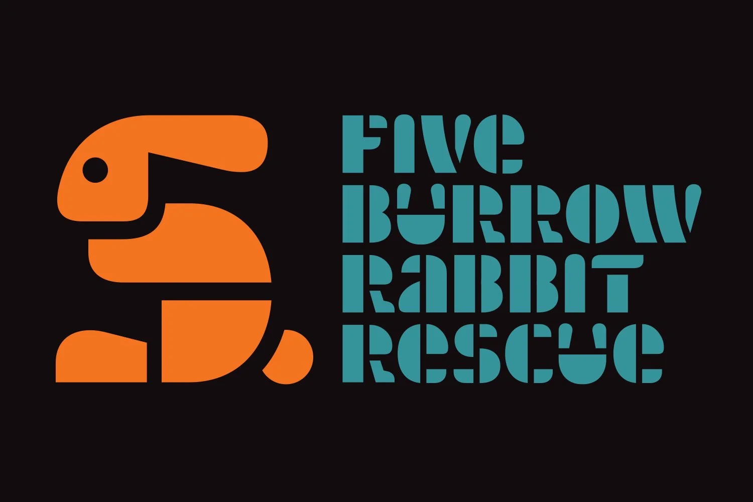 5 Burrow Rabbit Rescue Logo Sketch - ROUND 2. Design by Kevin Dresser.