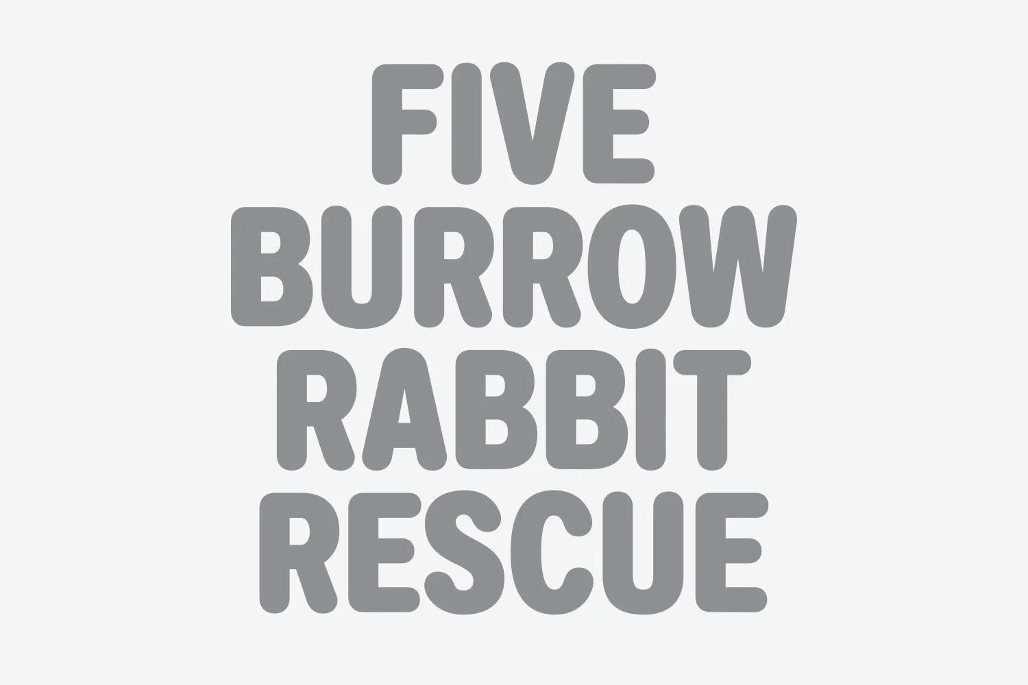 5 Burrow Rabbit Rescue Lettering Sketch #1. Design by Kevin Dresser.