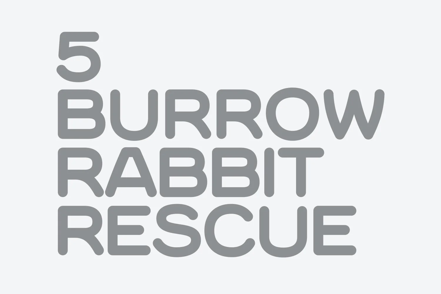 5 Burrow Rabbit Rescue Lettering Sketch #2. Design by Kevin Dresser.