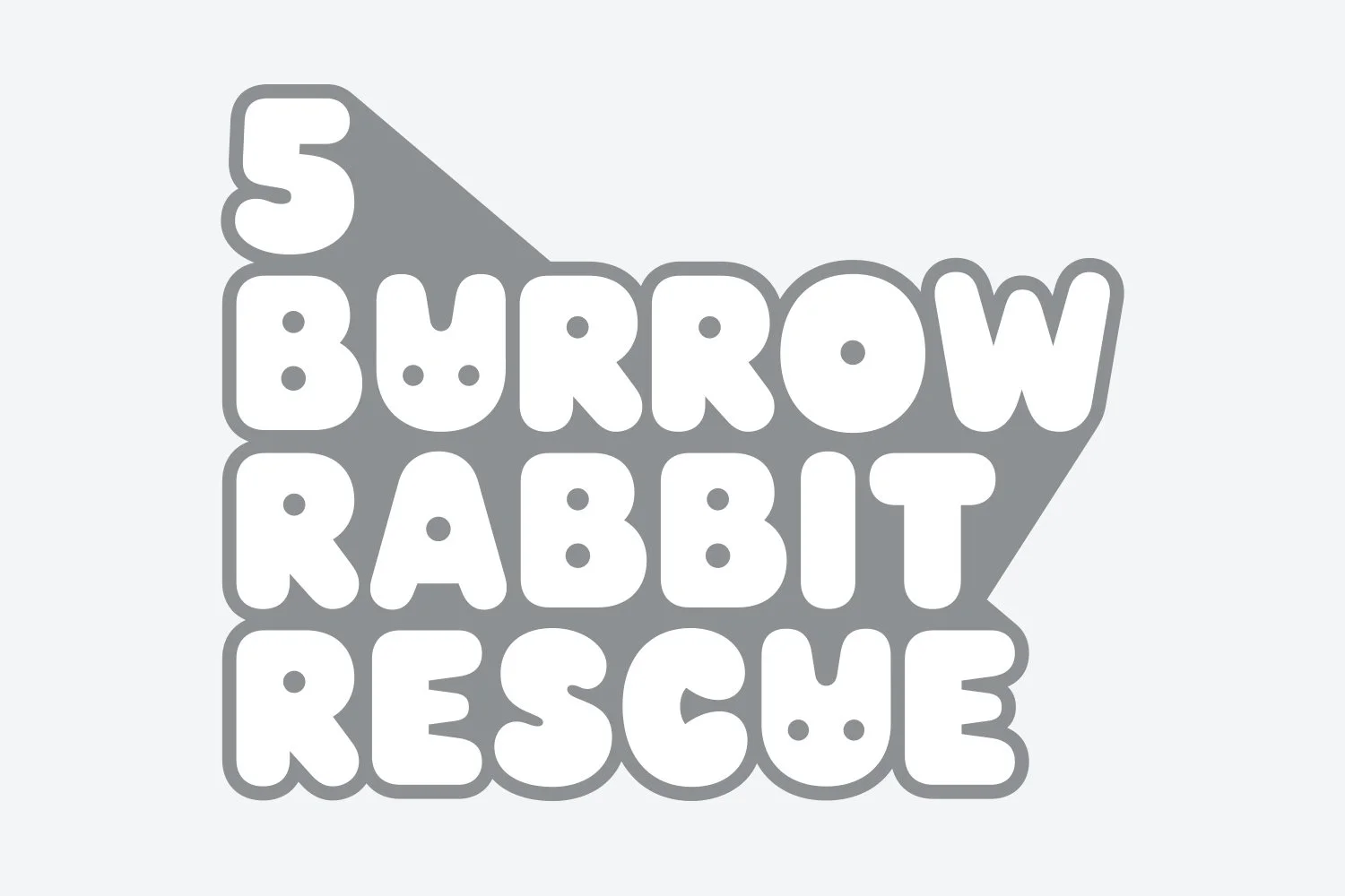 5 Burrow Rabbit Rescue Lettering Sketch #4. Design by Kevin Dresser.