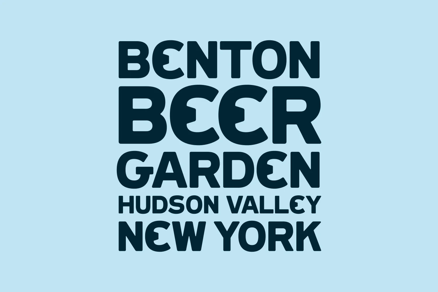 Benton Beer Garden - Full Hudson Valley Logotype