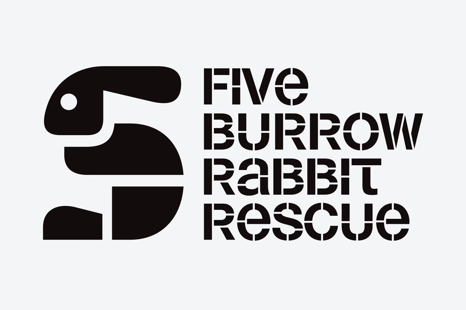 5 Burrow Rabbit Rescue Logomark Sketch #3. Design by Kevin Dresser.