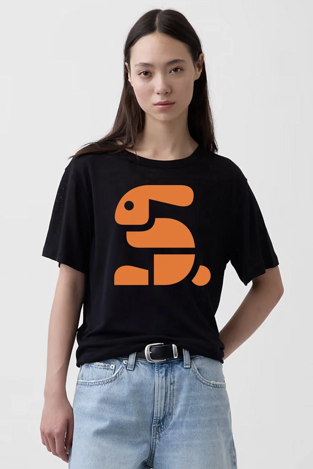 5 Burrow Rabbit Rescue Stencil Logo Round 2 on T-Shirt. Design by Kevin Dresser.