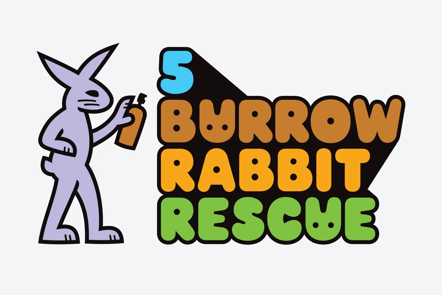5 Burrow Rabbit Rescue Logo Sketch #4. Designed by Kevin Dresser