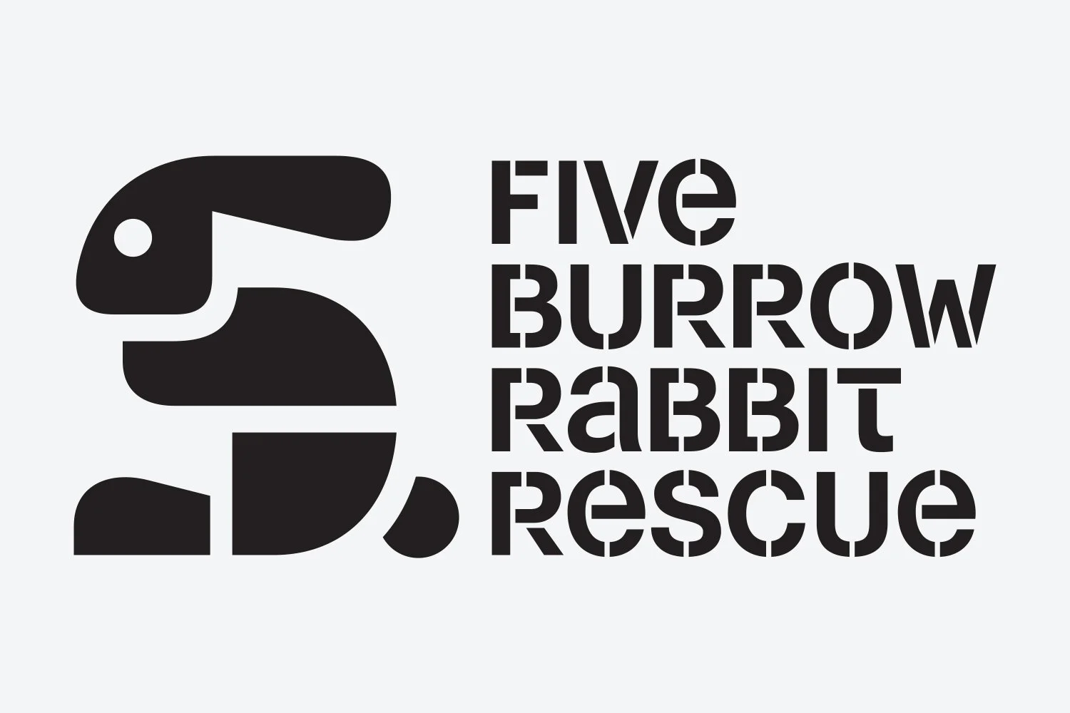 5 Burrow Rabbit Rescue Logo Sketch - ROUND 3. Design by Kevin Dresser.