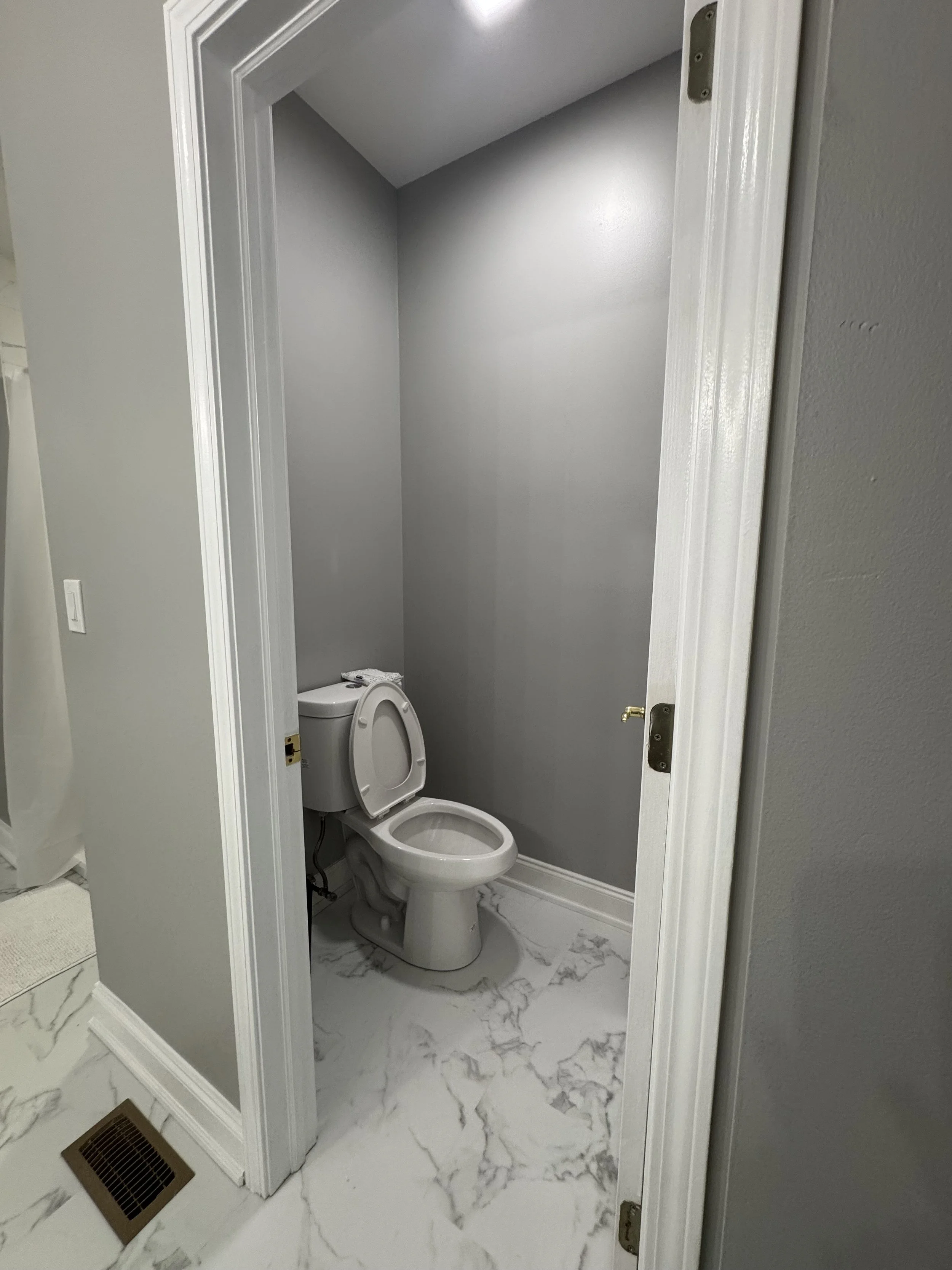 NEW TOILET AND PAINTING FULL BATHROOM REMODEL