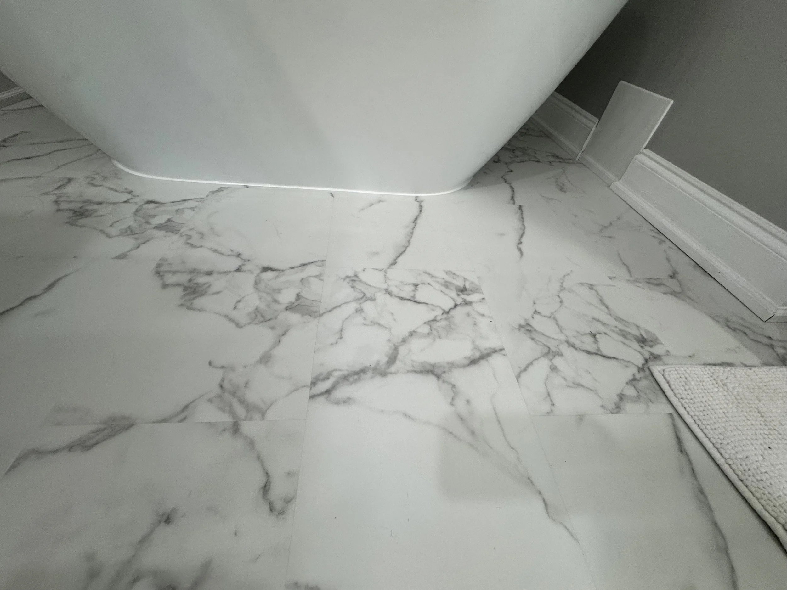 CALCUTTA LVT FLOORING FULL BATHROOM REMODEL