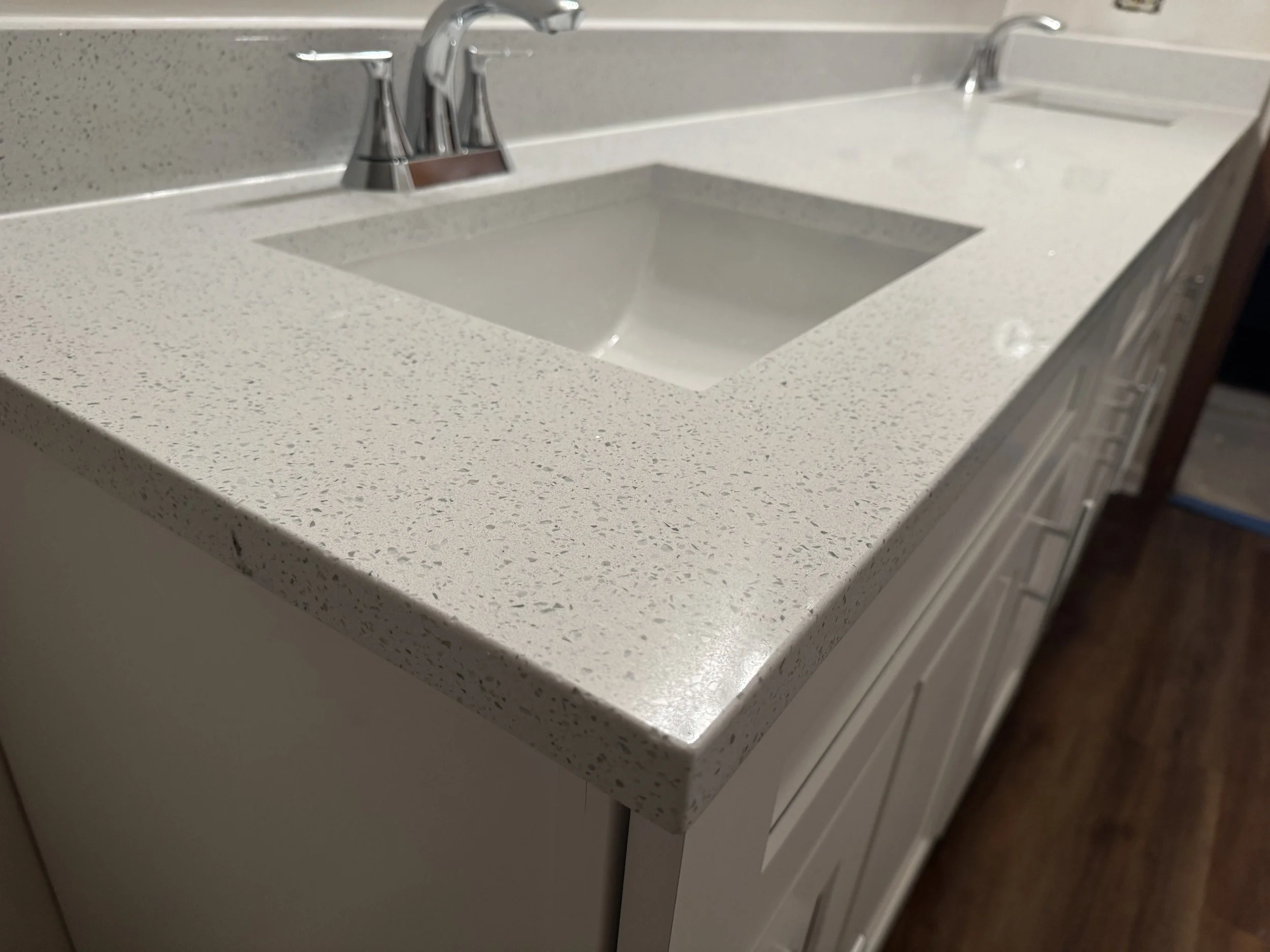 CUSTOM QUARTZ VANITY TOP FULL BATHROOM REMODEL