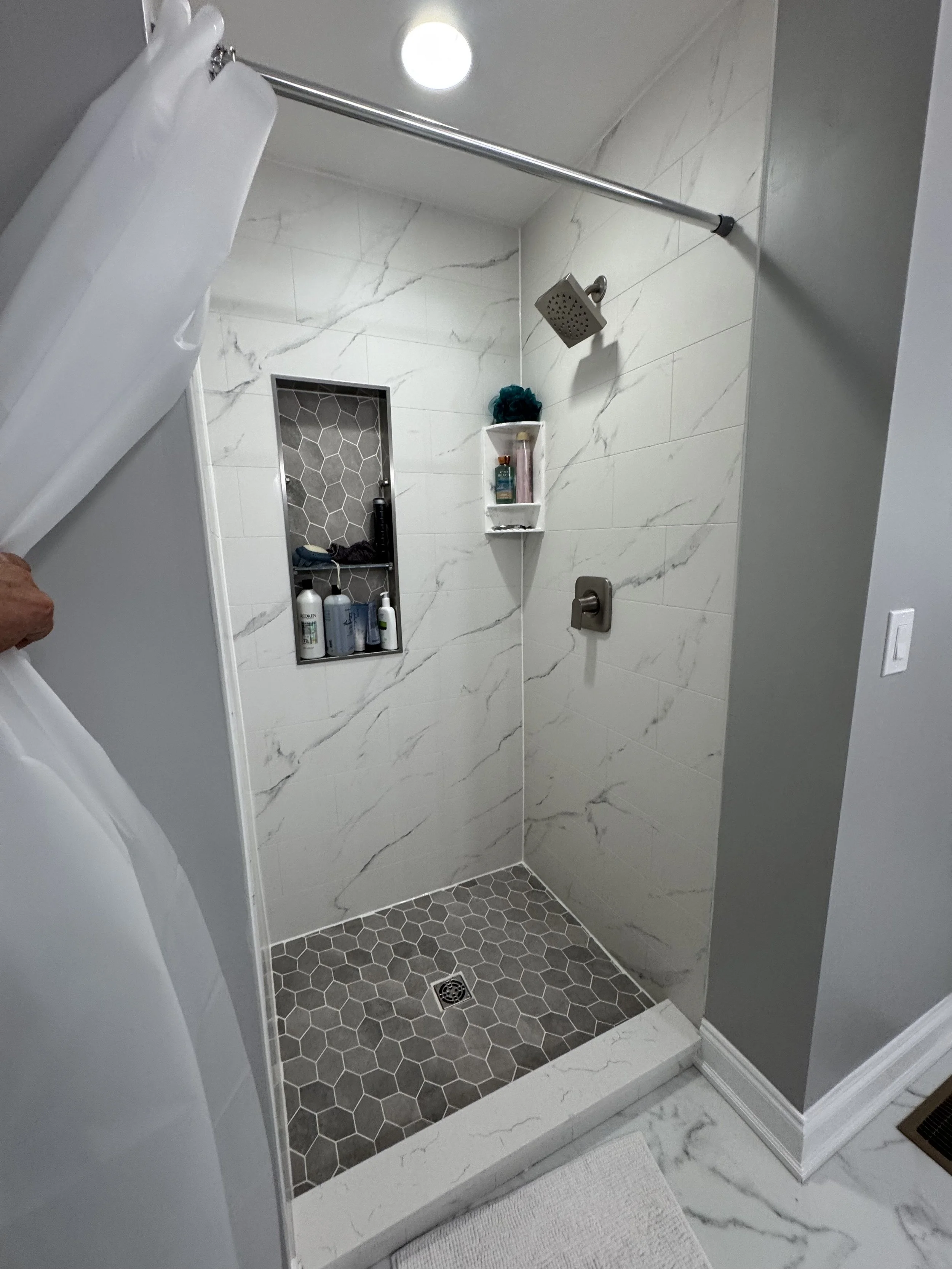 FULL BATHROOM REMODEL TILED SHOWER