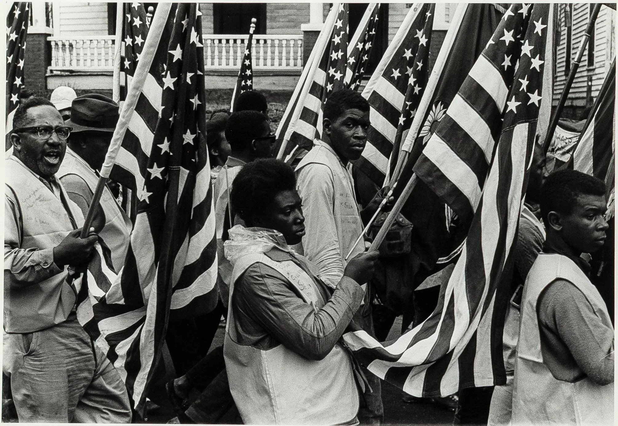 Marching to Montgomery, 1965, printed 1988; silver print, 11 x 14 inches (sheet), signed and dated; stamped (Amalgamated publishers).