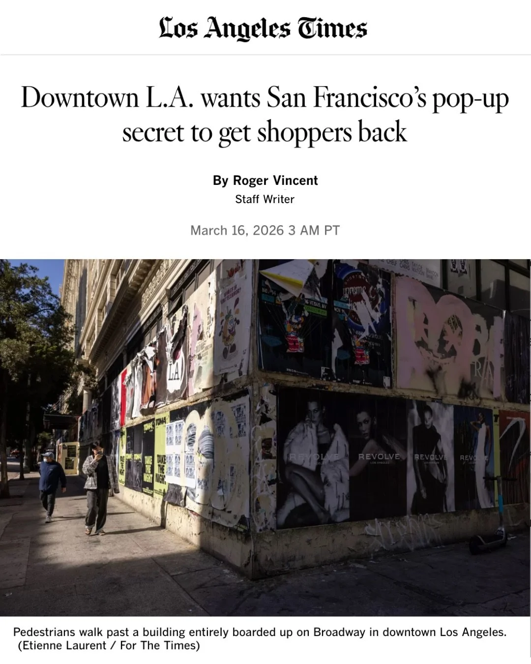 Psst&hellip;we&rsquo;re the secret. The secret is us. 🤫

&ldquo;San Francisco&rsquo;s Vacant to Vibrant program has helped revitalize downtown by offering free rent, grants and mentoring to small businesses opening pop-up shops.&rdquo;

As we near o