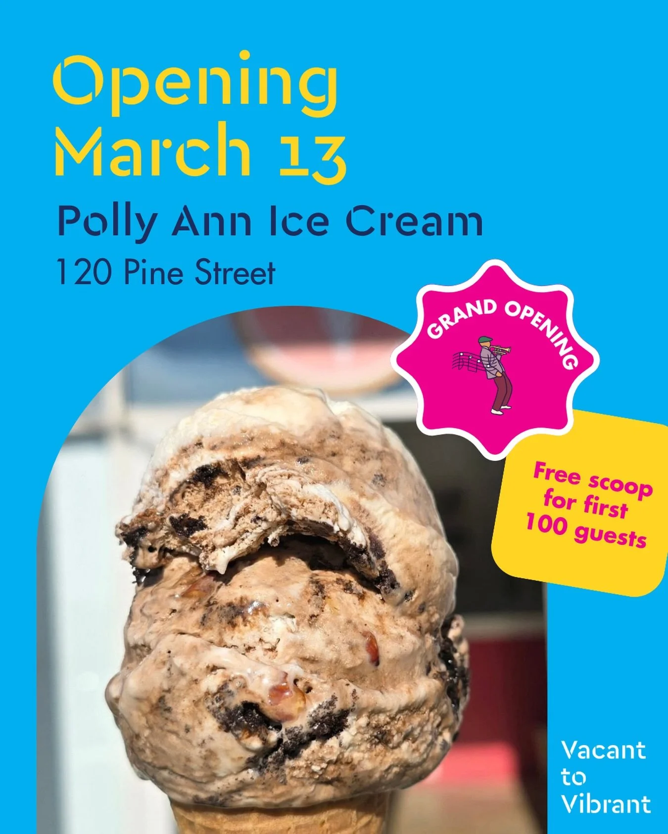 I scream. You scream. We all scream for ice cream! 🍦

@pollyann.sf is officially opening downtown!  Join us for the grand opening next Friday, March 13, and find a new favorite among their 50+ flavors, including brigadeiro, durian, and matcha. To ce