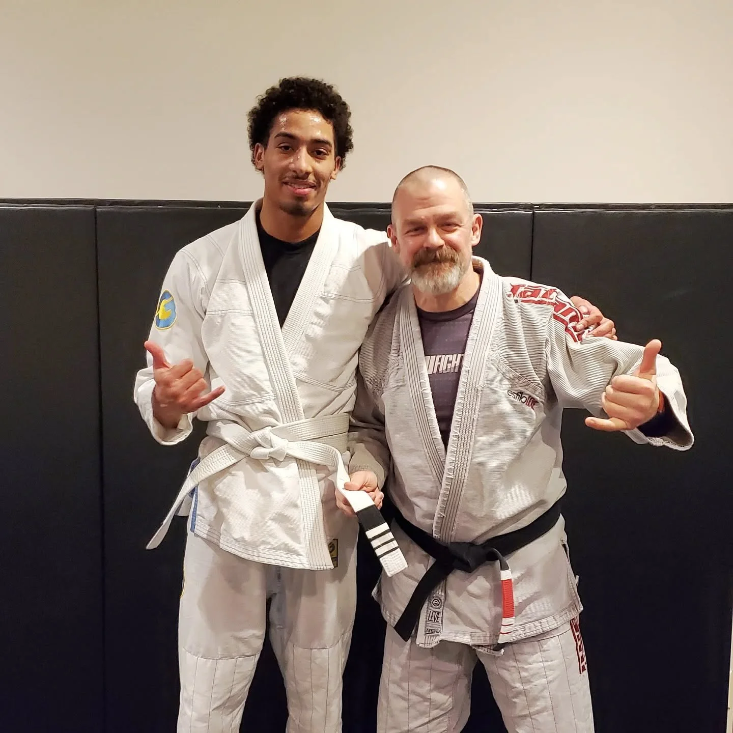 Bryson getting his 3rd stripe!!! #brazilianjiujitsu #bigbiceps #tallmfers