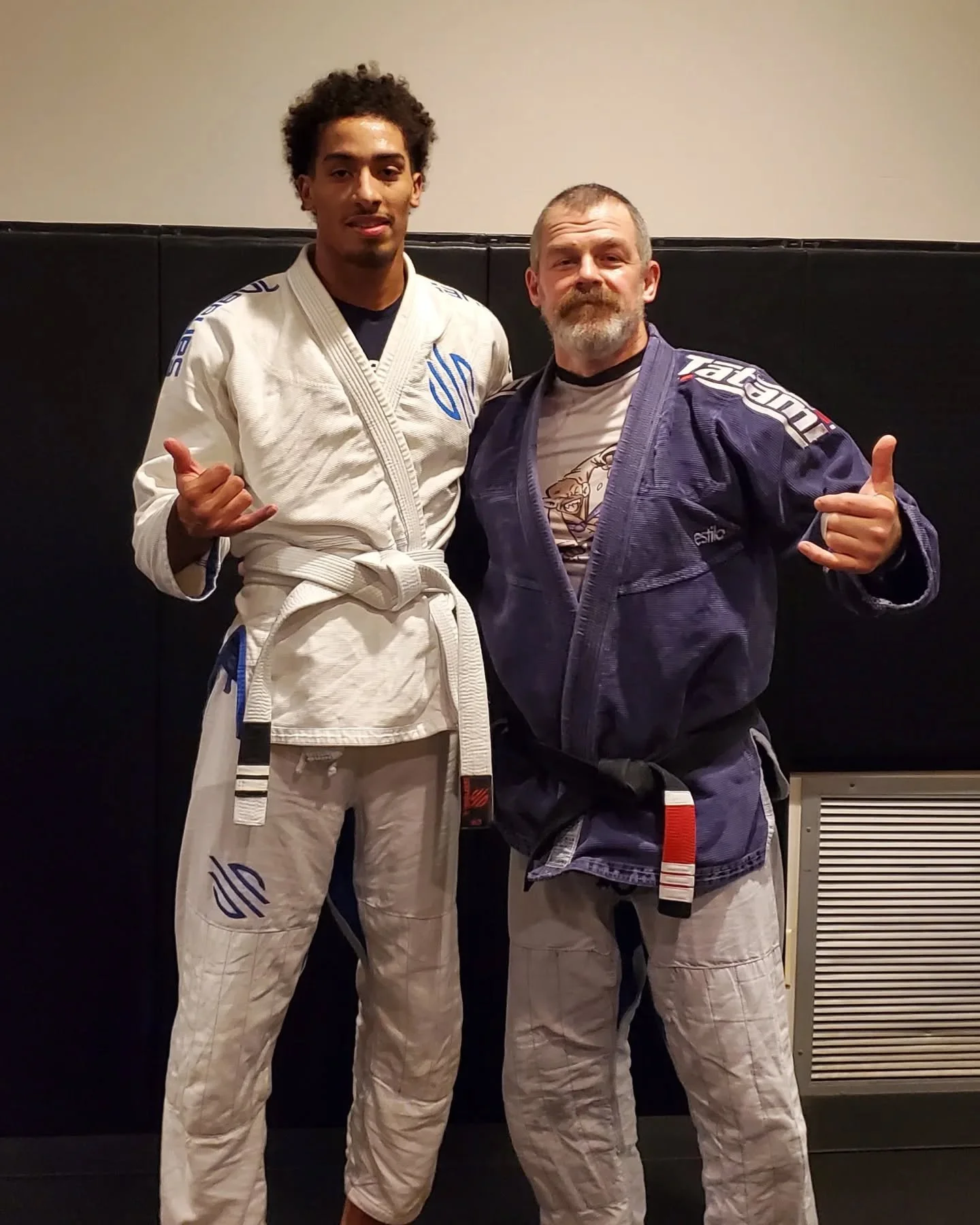 Bryson earning his second stripe!!! #brazilianjiujitsu #bigbiceps #triangle