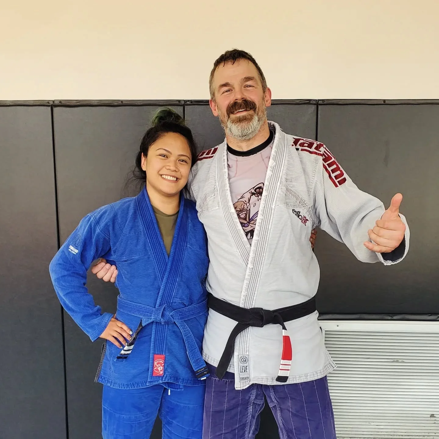 @agnes.jean.r earning her 2nd stripe!!! #brazilianjiujitsu #bigbiceps #mermaidhair