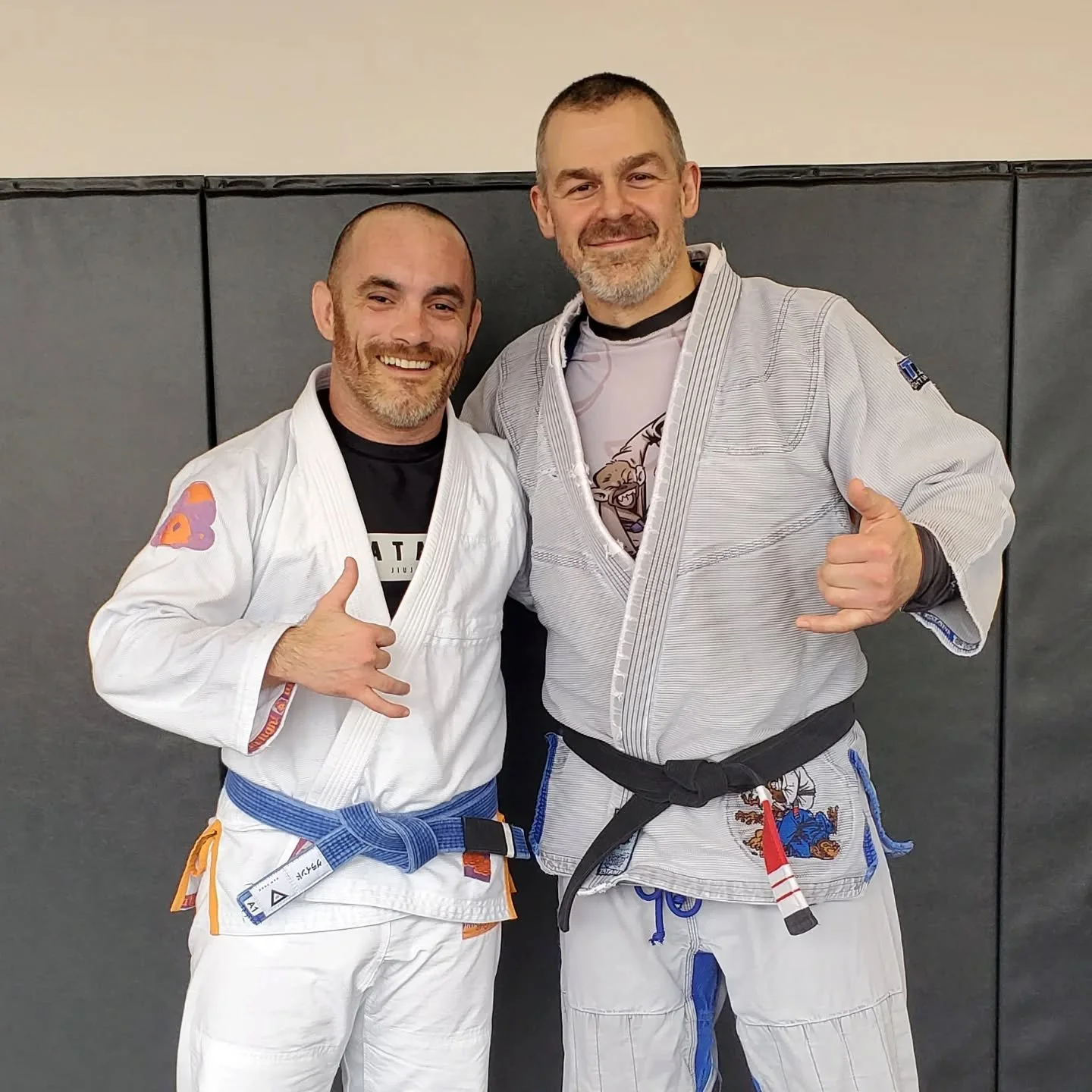 @grodftw earning his first stripe! #brazilianjiujitsu #bigbiceps #manowar