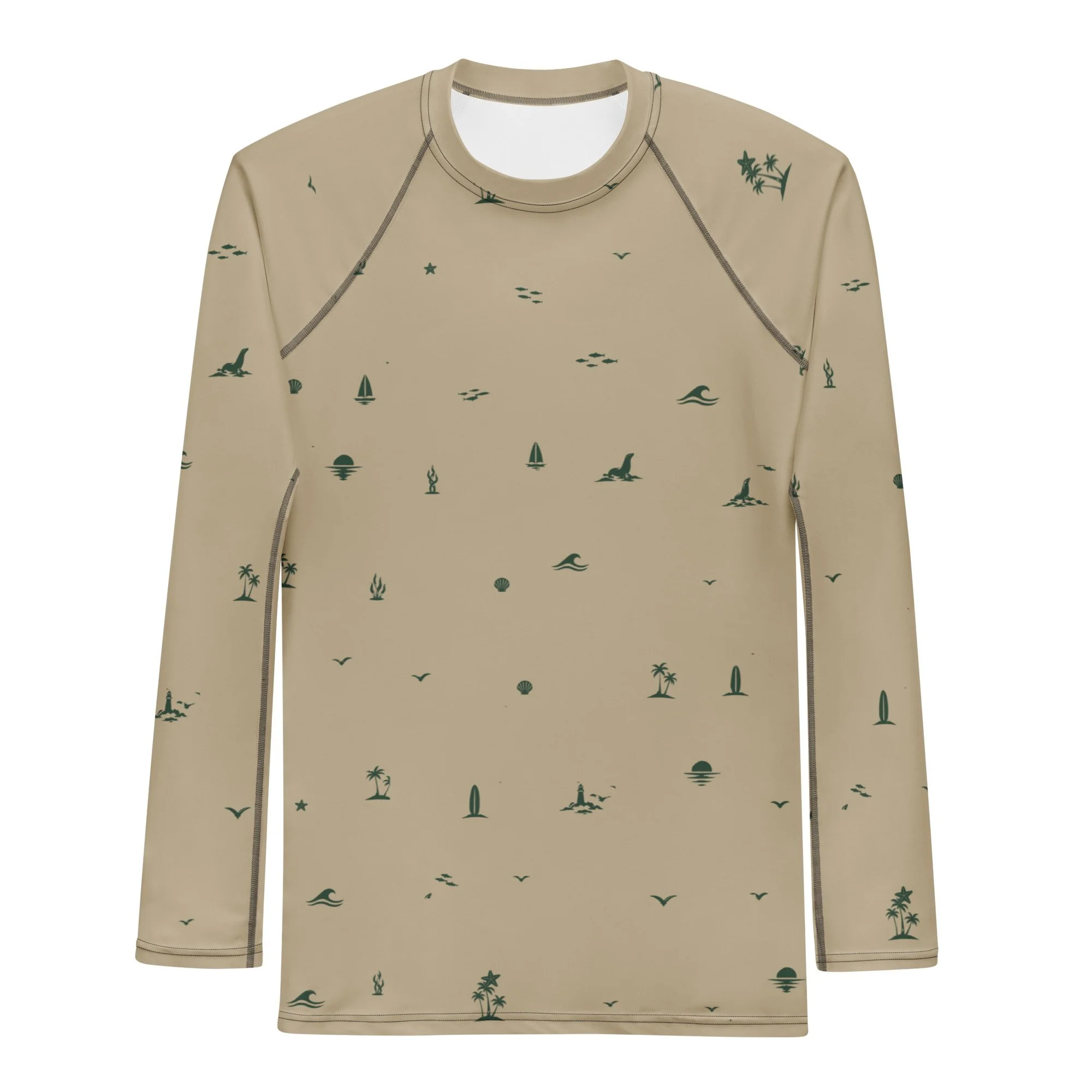 AVIE USA Golden Hour Rash Guard — Khaki/Forest
