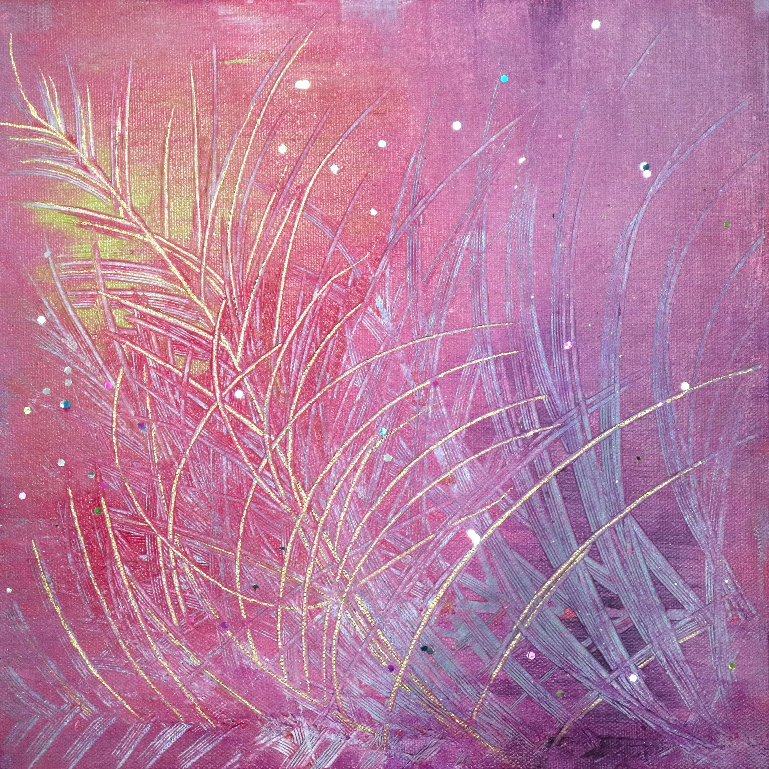 Whispers in the Breeze - 12x12 inches. A visual representation of that moment when you feel the presence of a spirit guide or loved one. When words can't explain the experience.