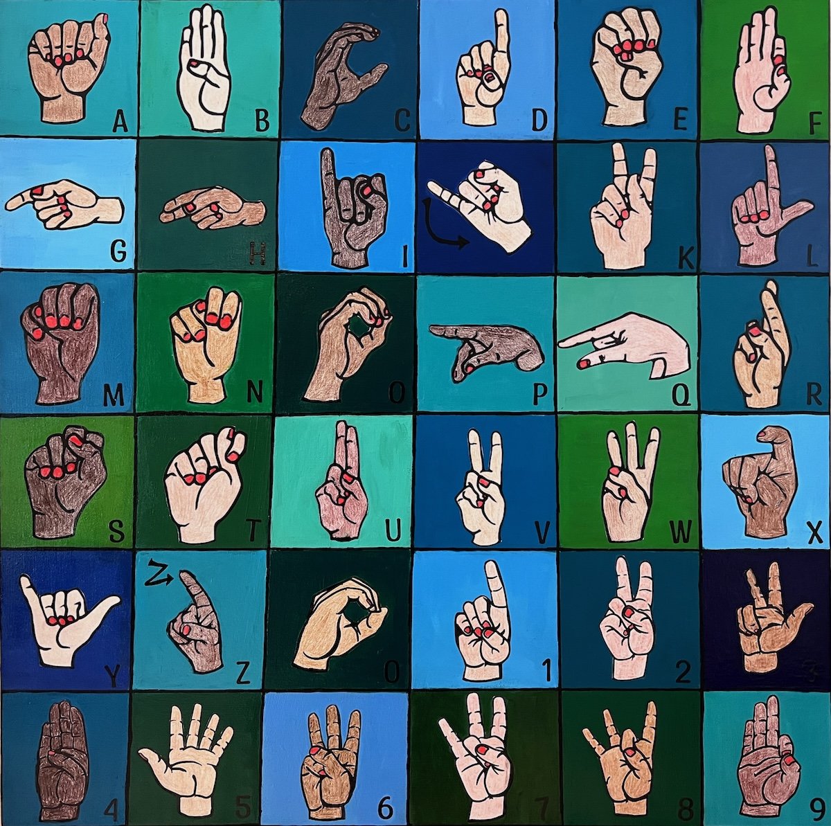 GibbsDebbieHandBasics36x36mixedmedia9 - Debbie Gibbs.jpeg