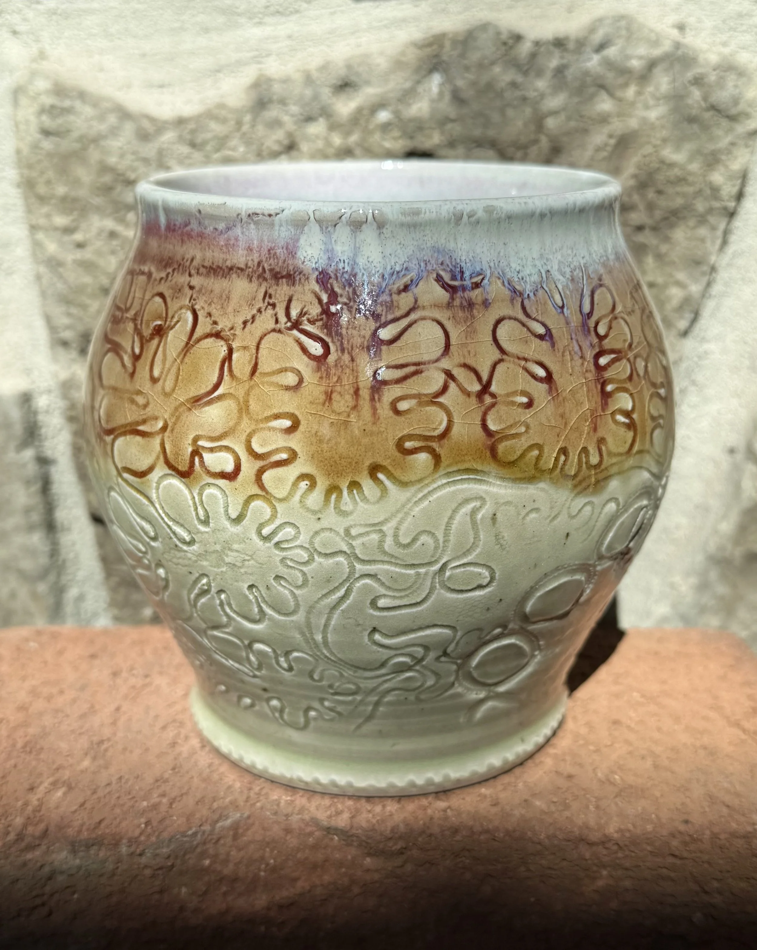 Amanda Heckman 'Swirling Leaf Vase'