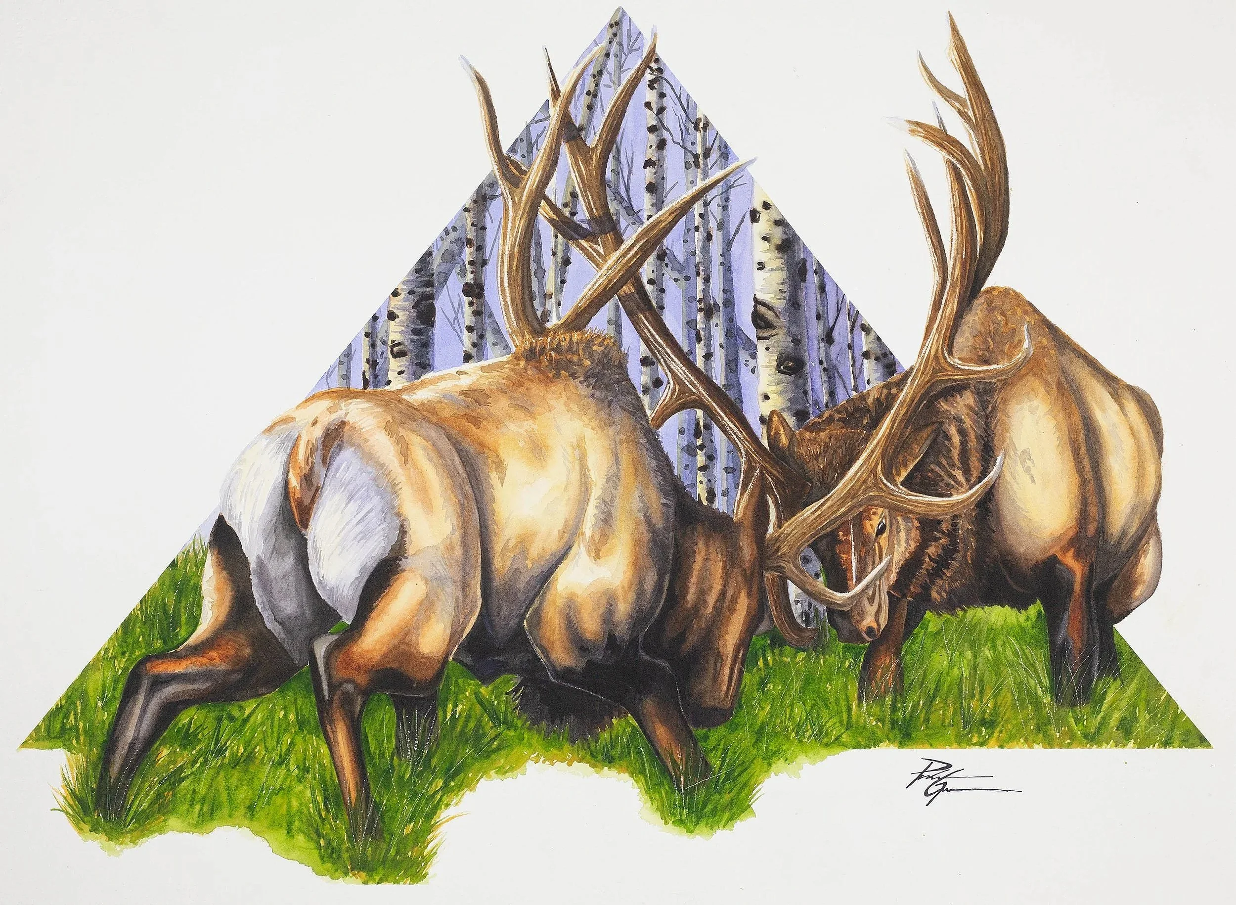 "Clash" watercolor 22x30"