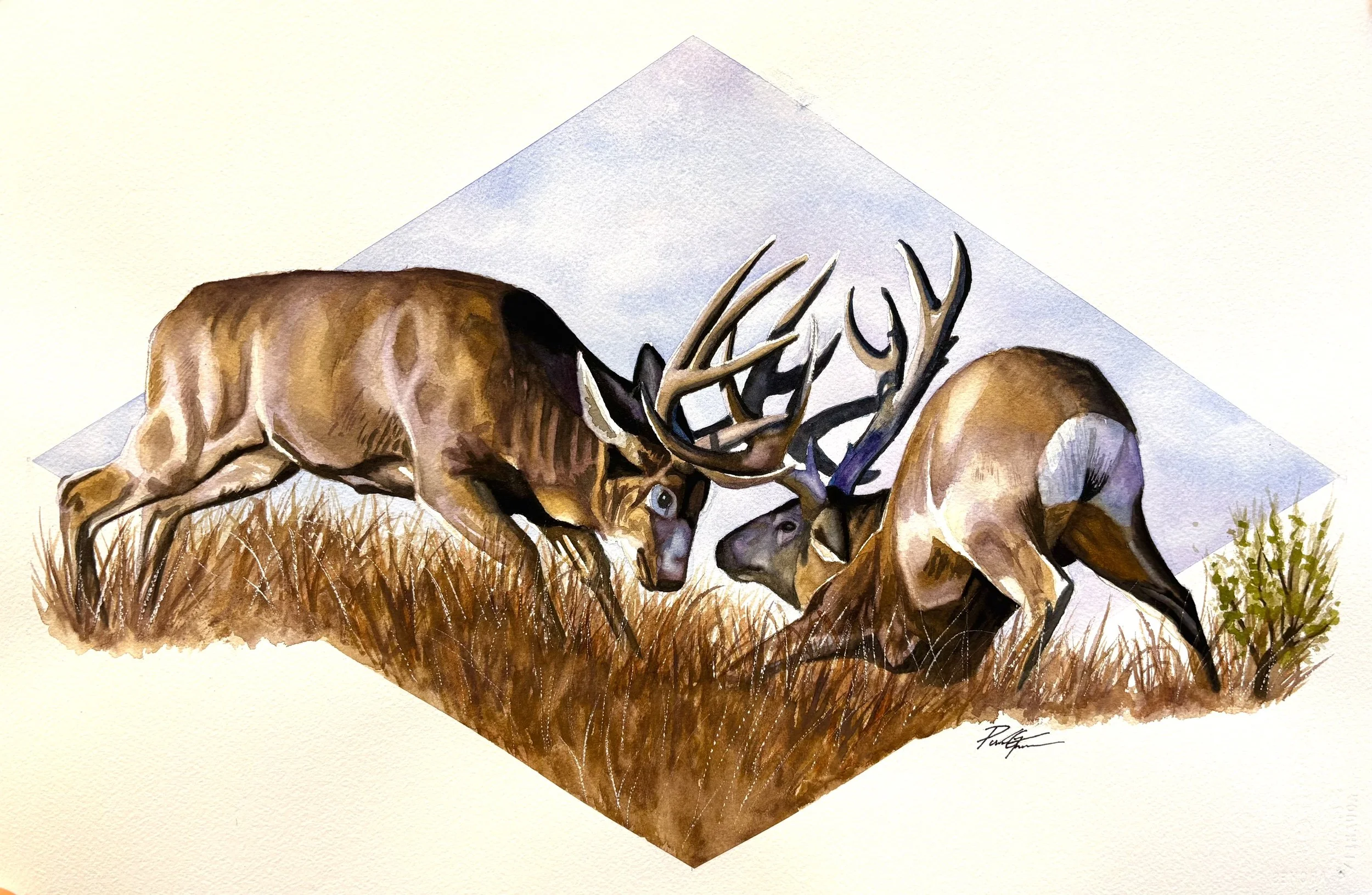 "Antipathy" watercolor 22x15"