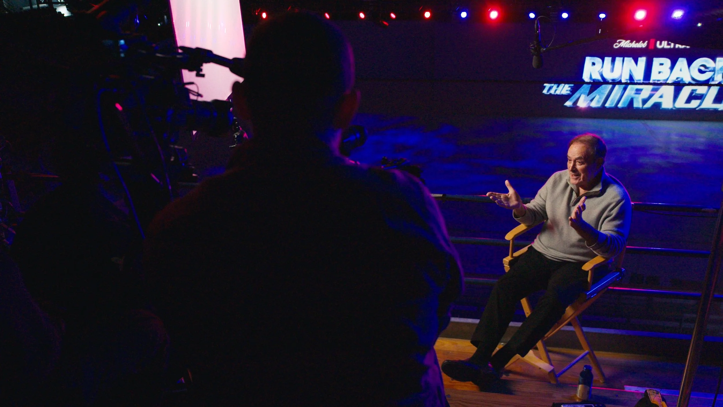 Al Michaels interviewed at the Run Back the Miracle event in Lake Placid, NY.