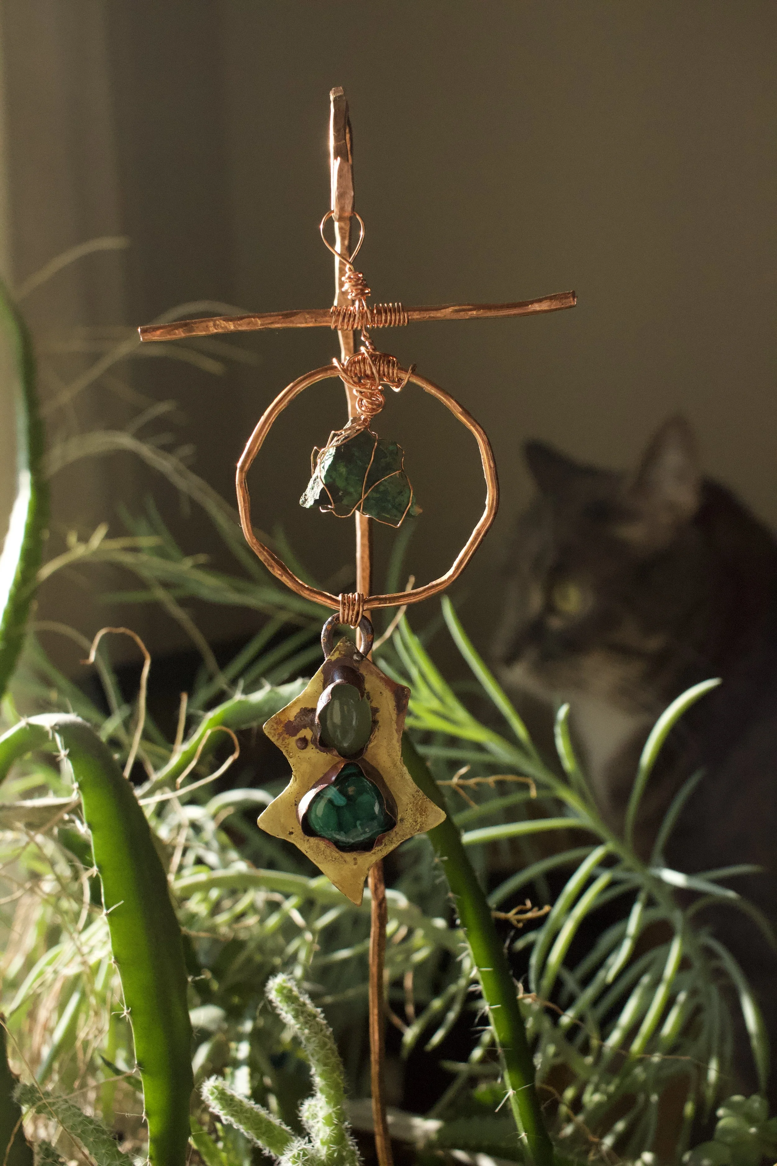 Malachite Chrysocolla + Green Aventurine Plant Buddy