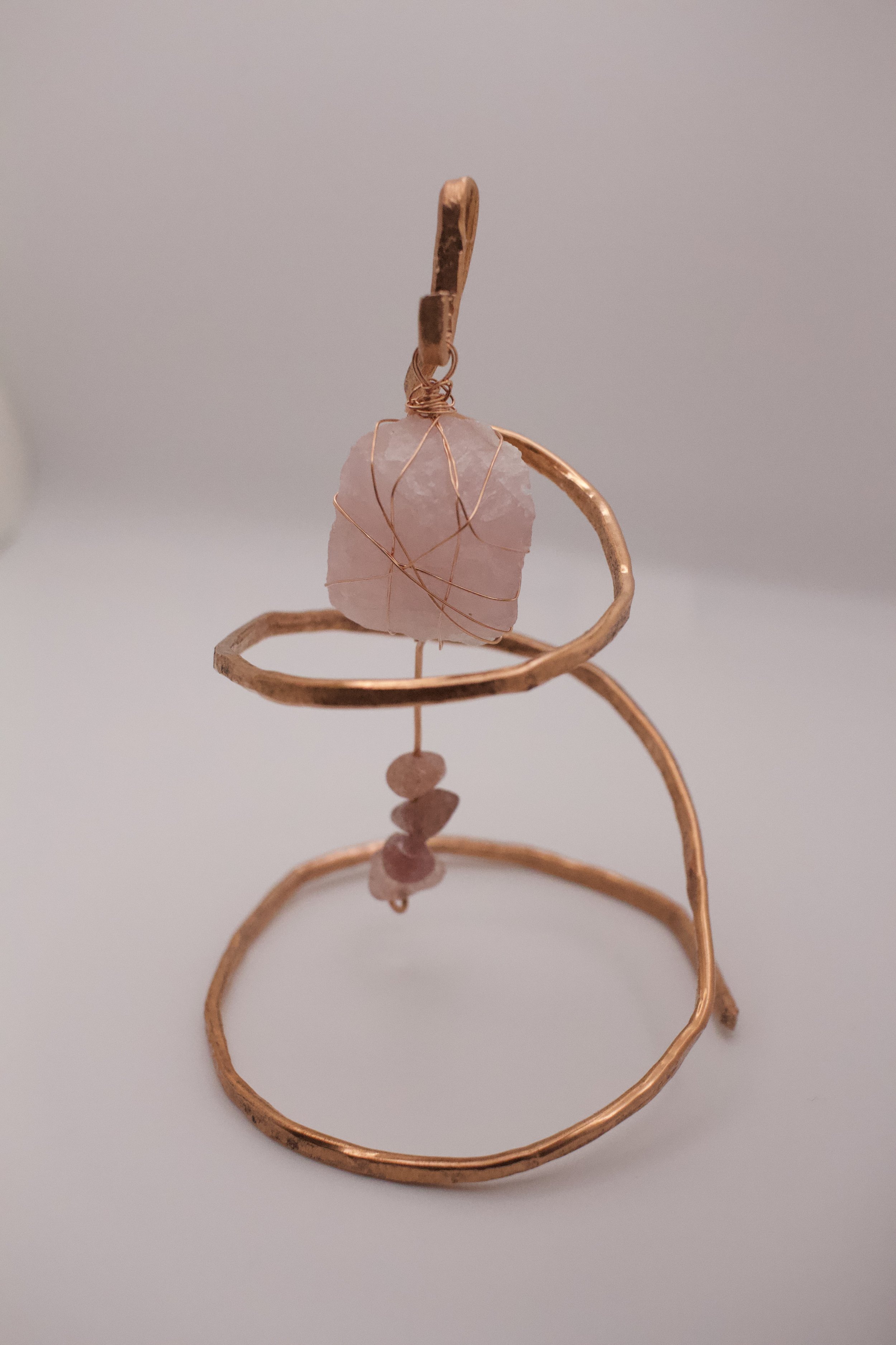 Copper Spiral + Rose Quartz