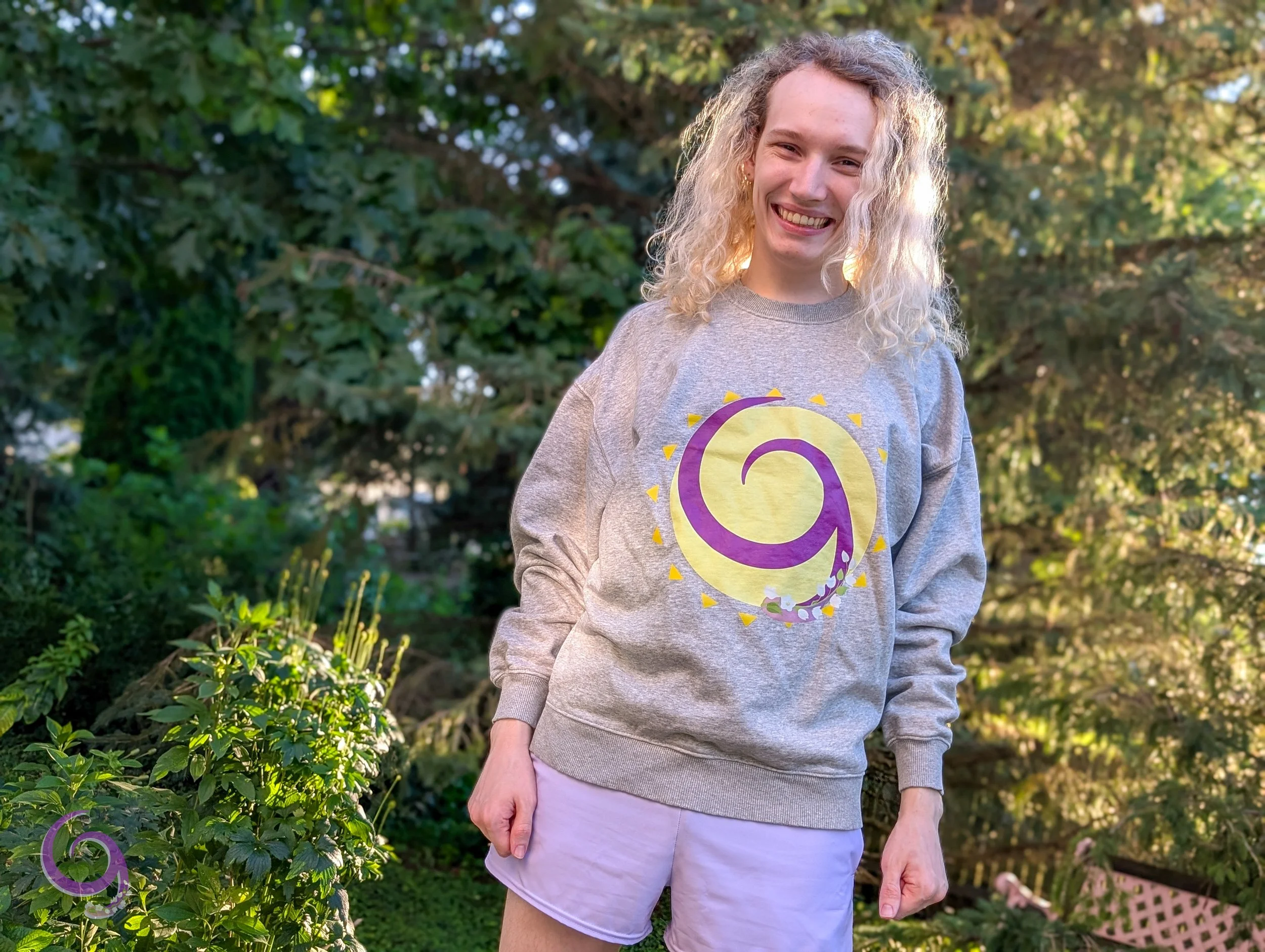 Sun Front, Moon Back orGABic Oversized Sweatshirt