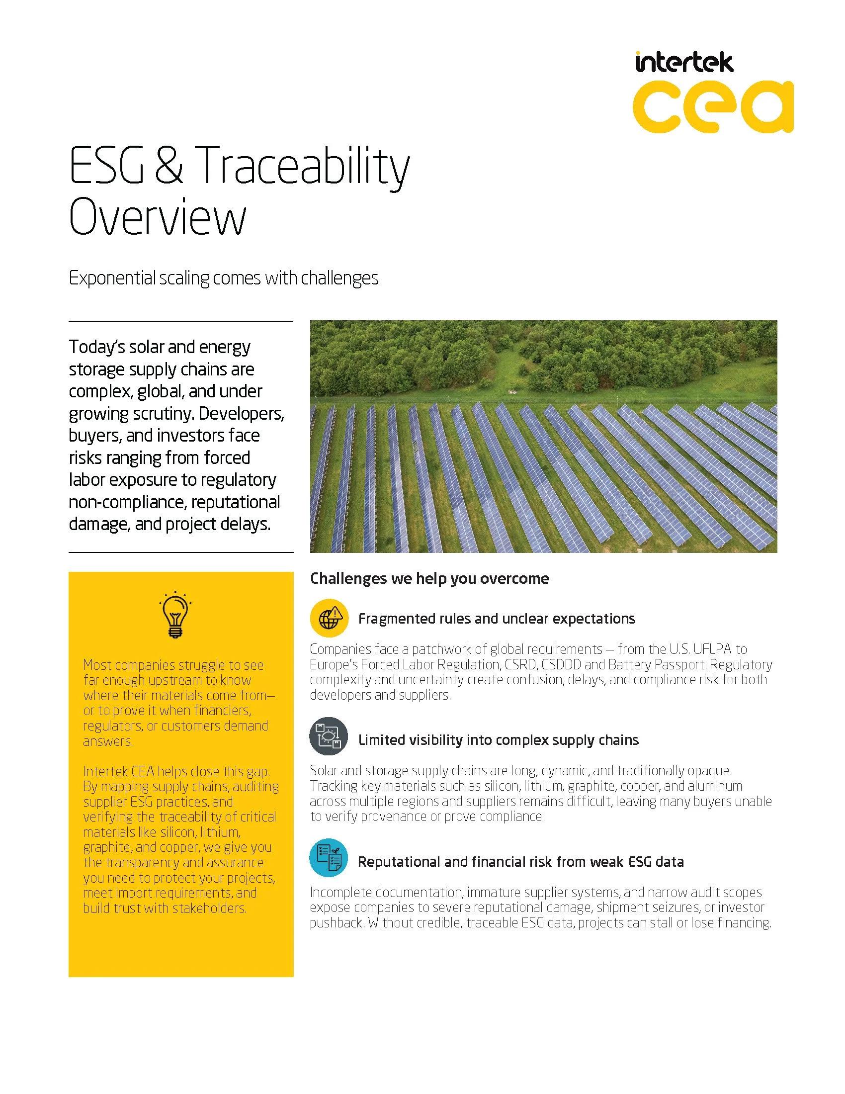 ESG &amp; Traceability 