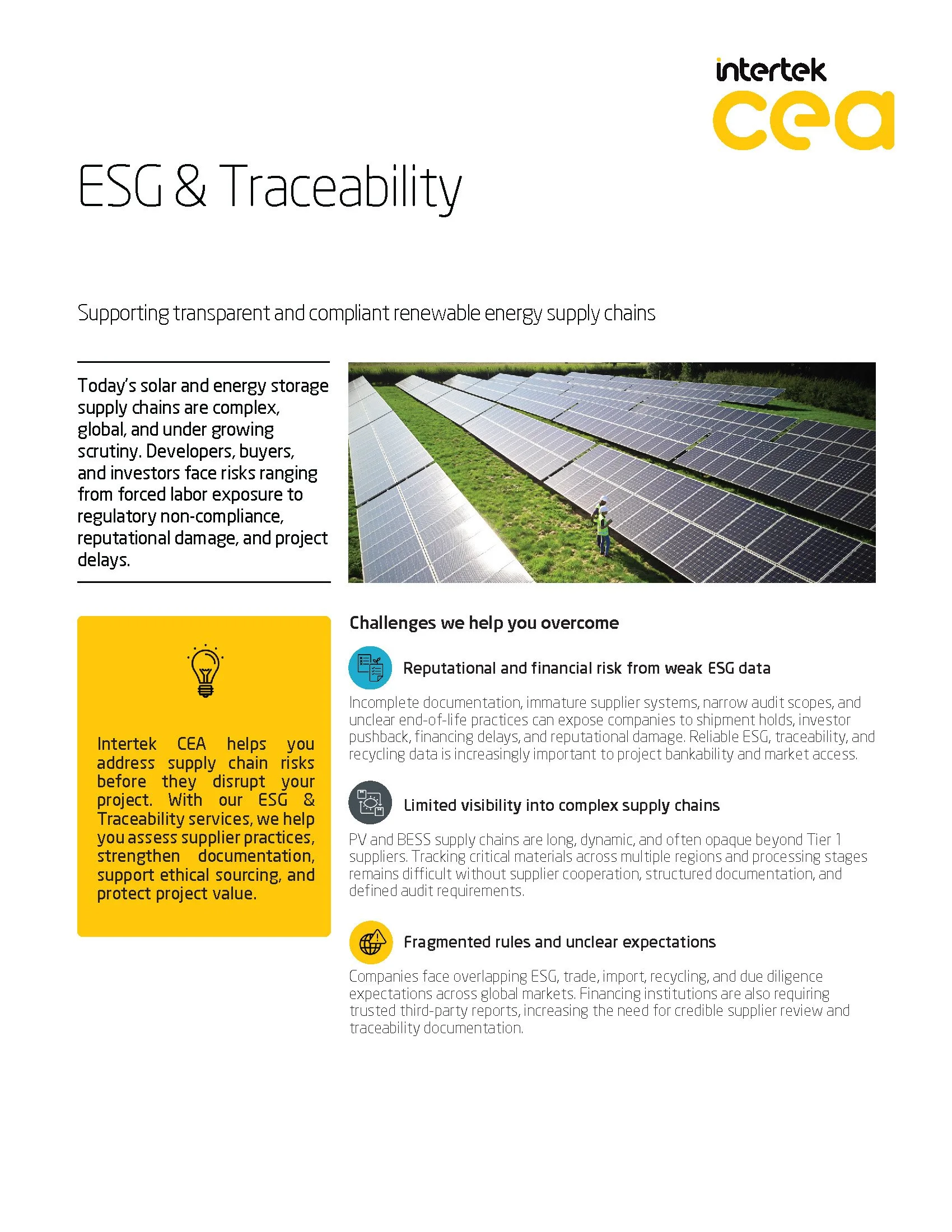 ESG &amp; Traceability 