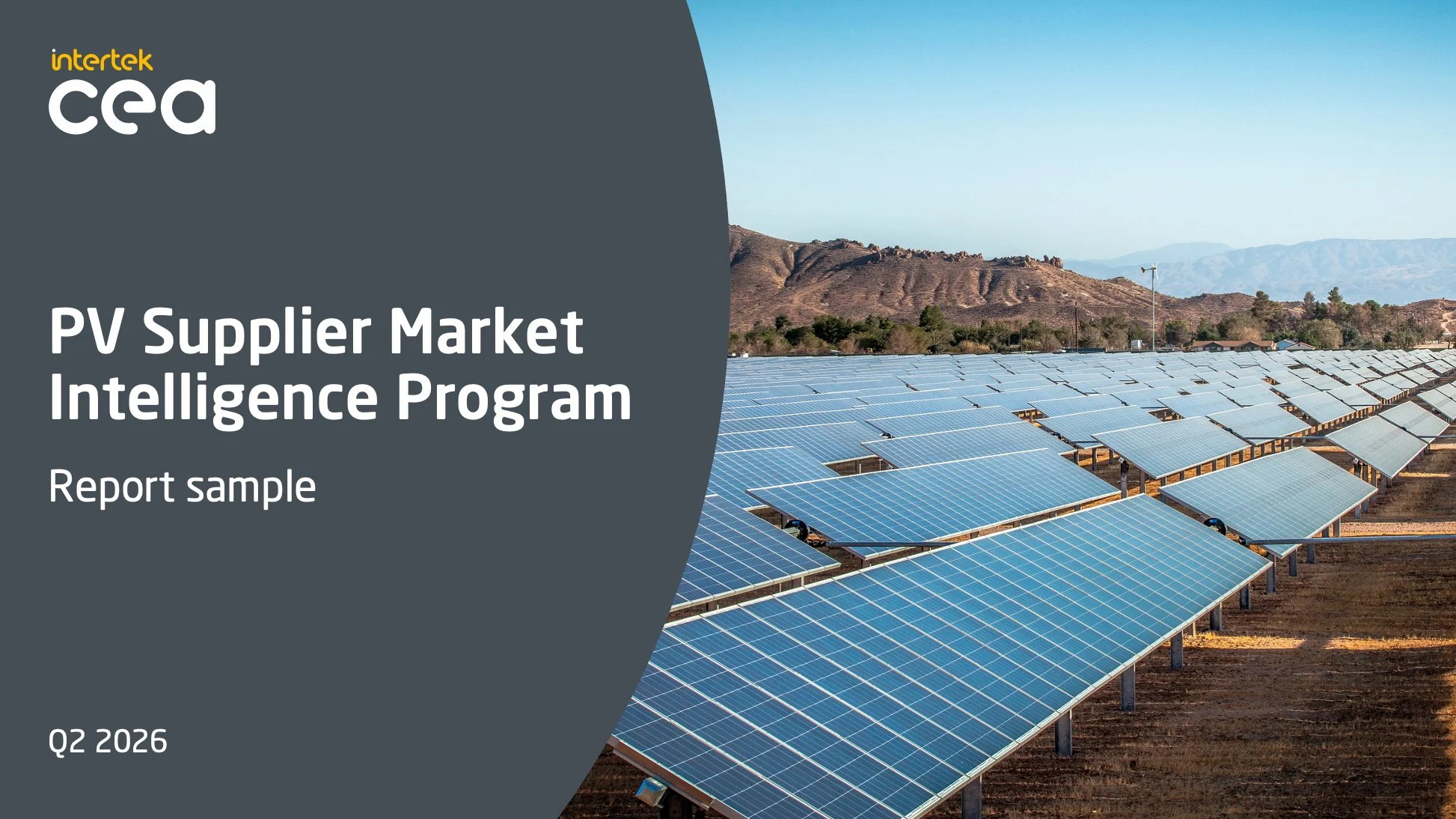 PV Supplier Market Intelligence Report (Q2- 2026)