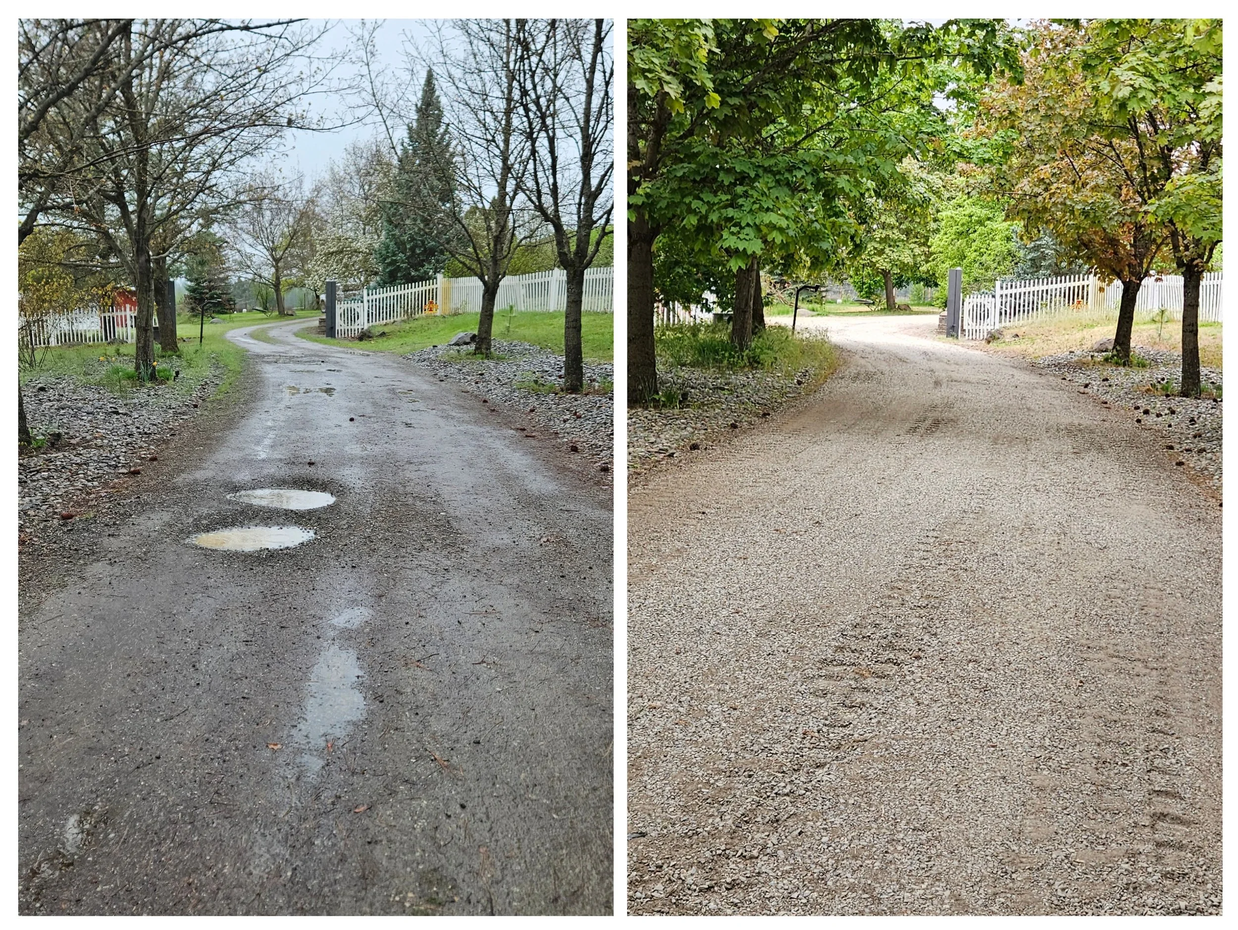 driveway regrade by gate