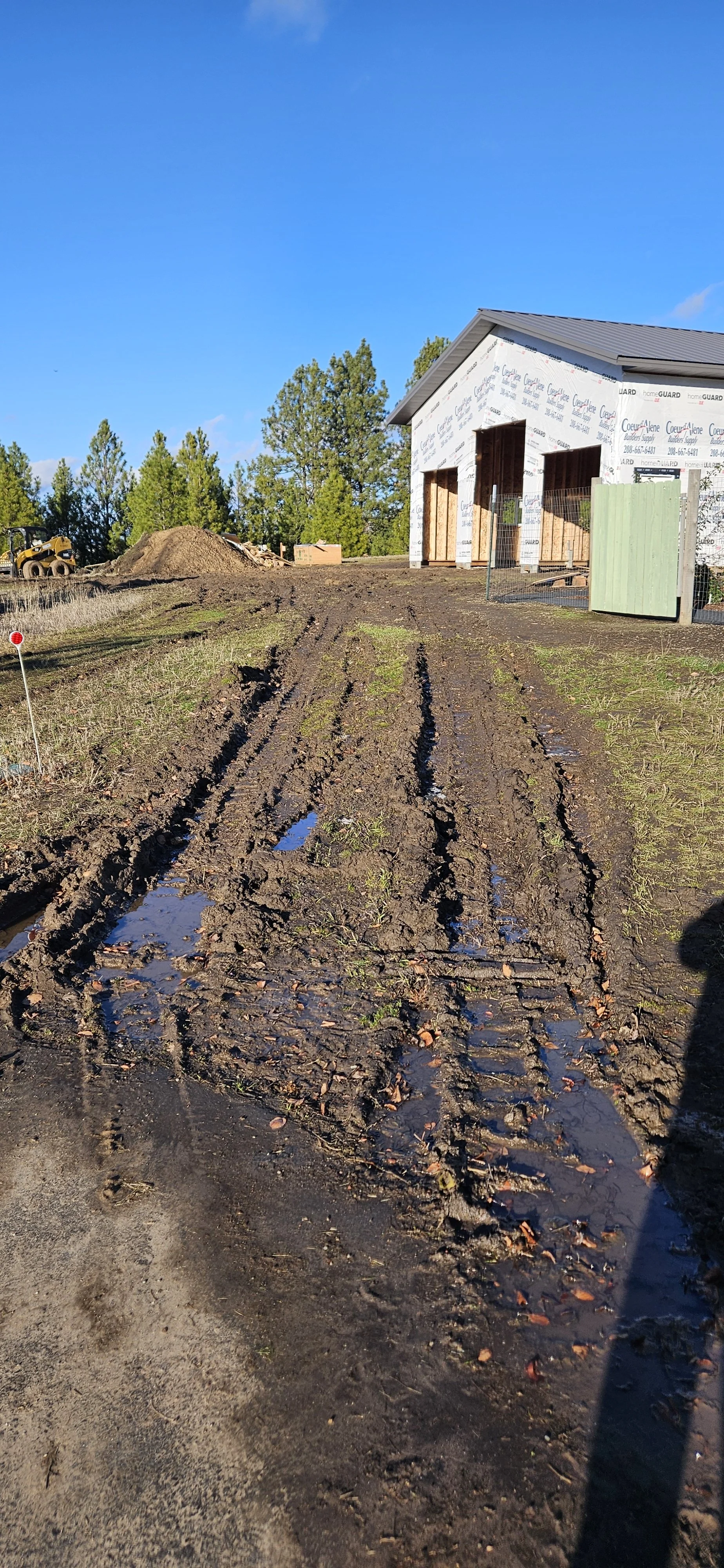 Muddy driveway
