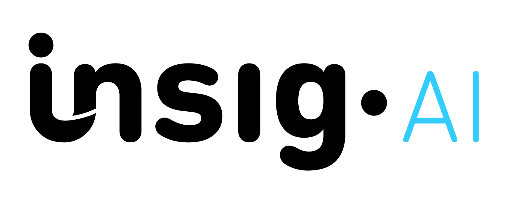 The word 'AI' in large blue letters on the right side of the image, with a black background.