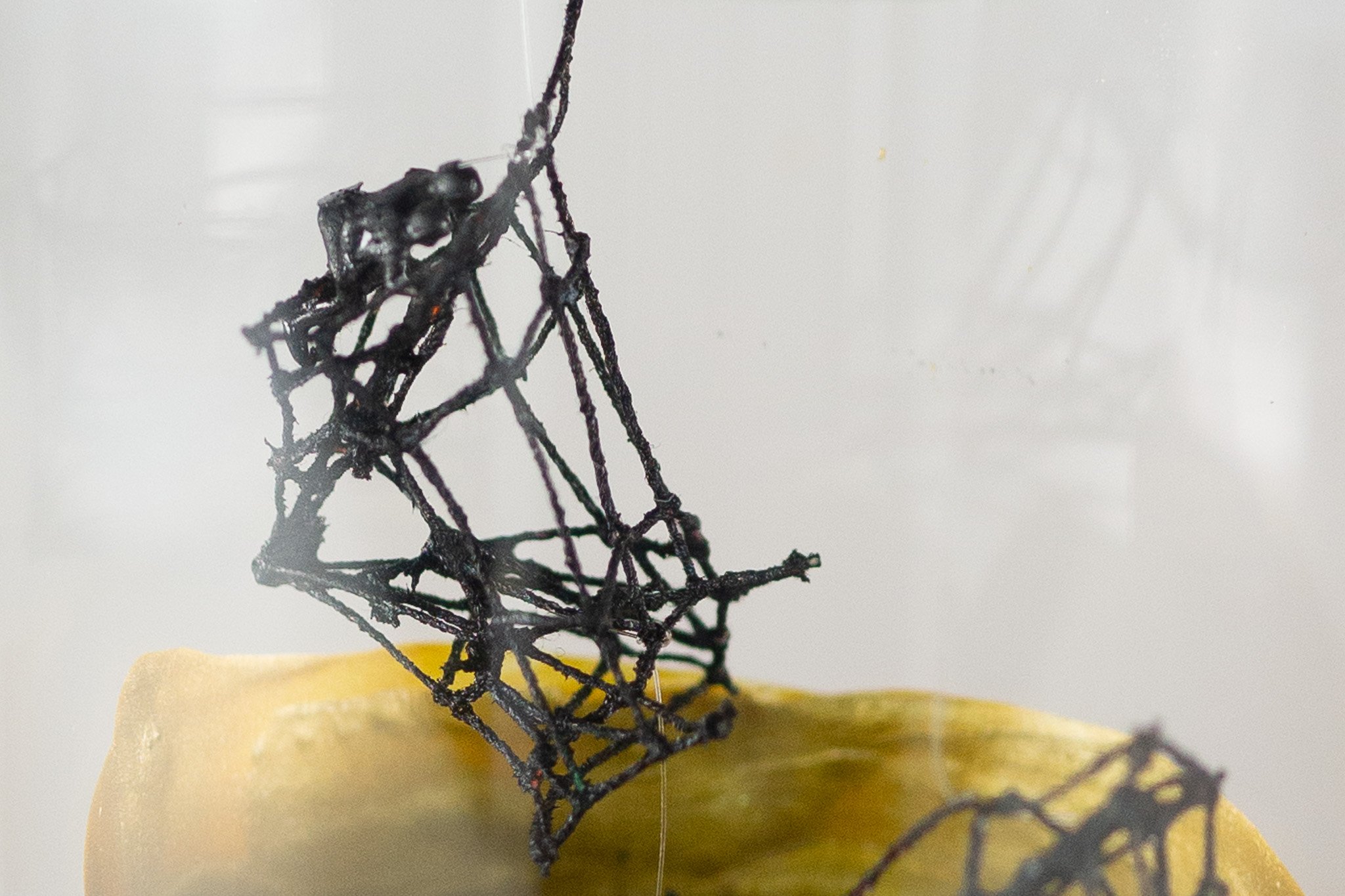 Big Ideas (Stay Gold) • Embroidery floss, paint, glass jar • 3 1/3 x 3 1/3 x 6 3/8 in • 2022