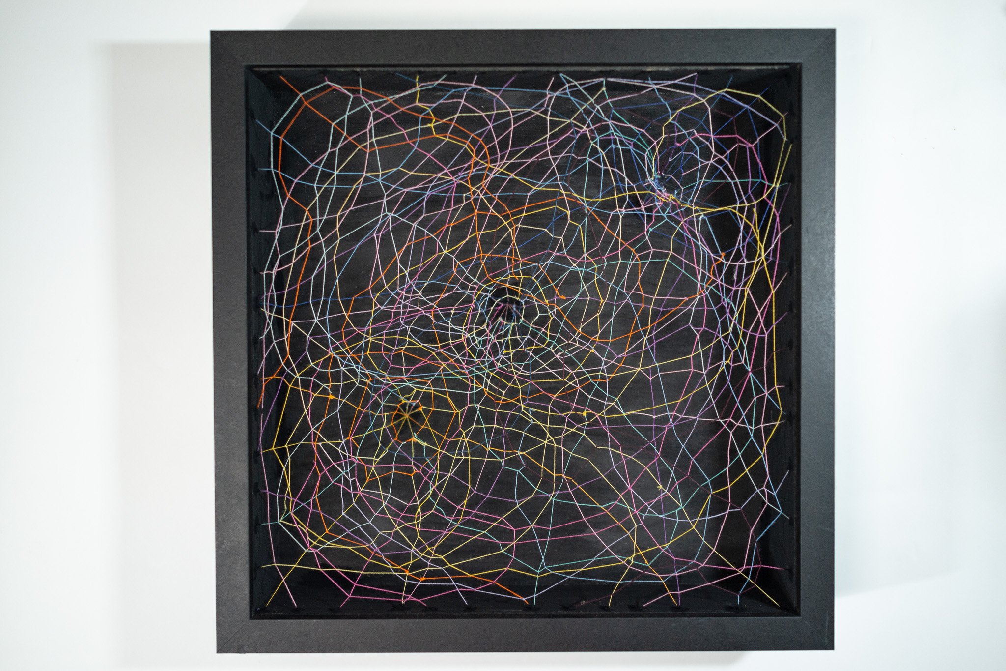 A Battle of Influence • Embroidery floss • 12 x 12 x 3 in. • 2024