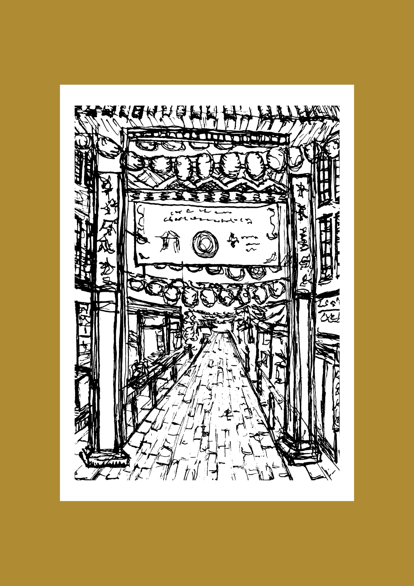 London Chinatown Illustration