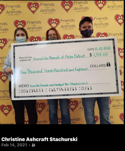 Our family helps every year raising money for our local Animal shelter