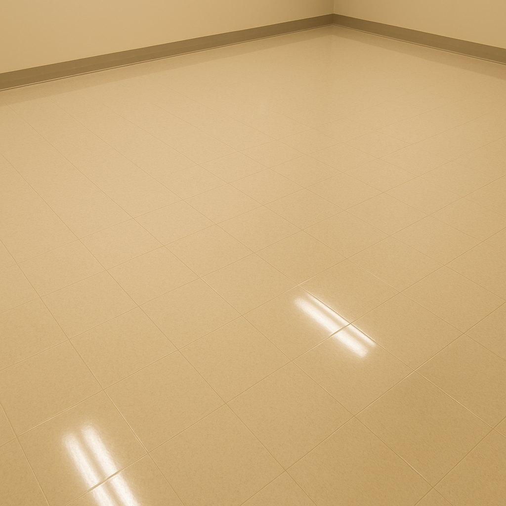 after floors have been stripped and waxed