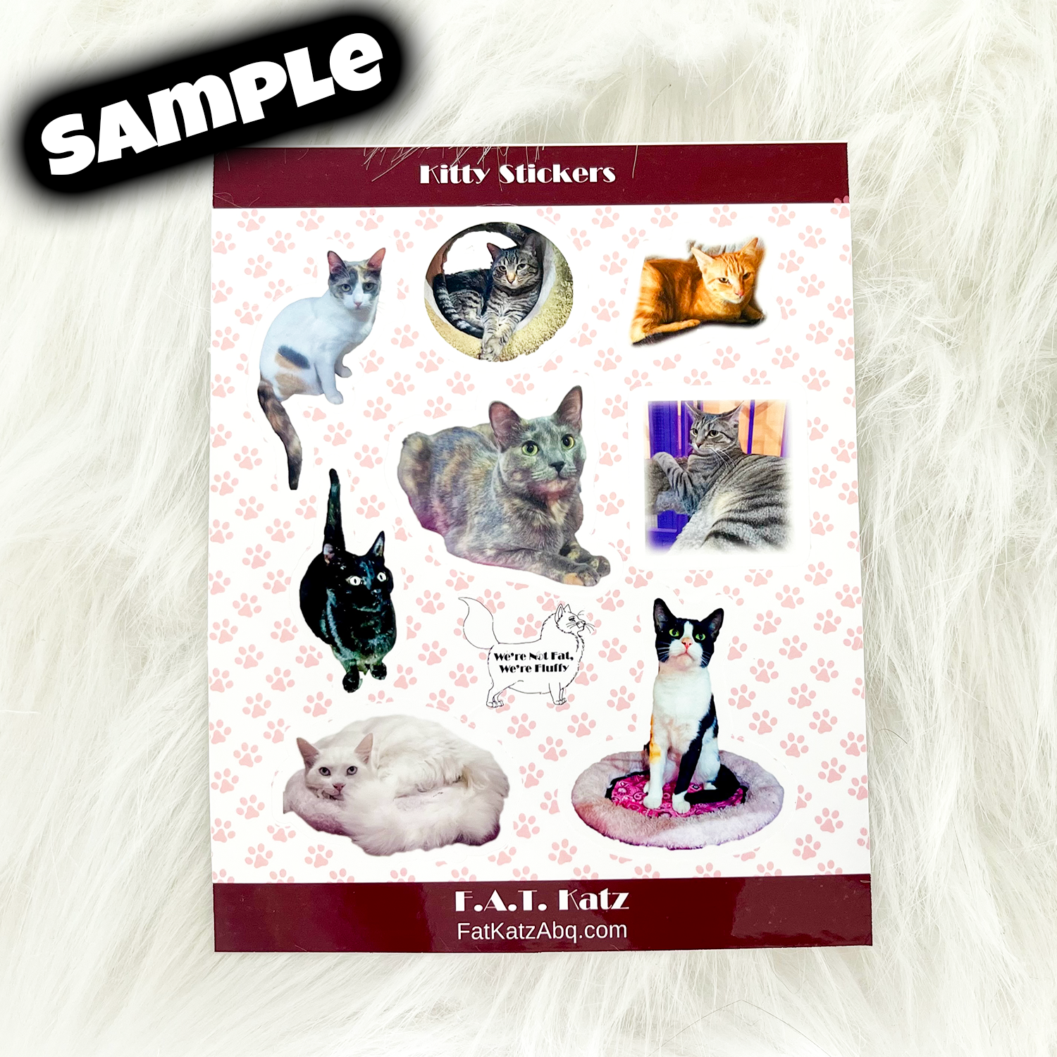 F.A.T. Katz Adoptable Kitties Small Sticker Sheets