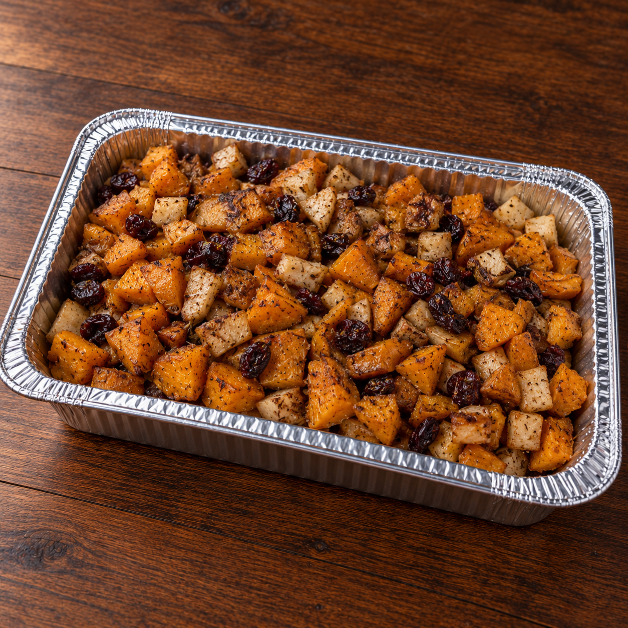 Roasted Butternut Squash with Dried Cranberries and Jicama — Small