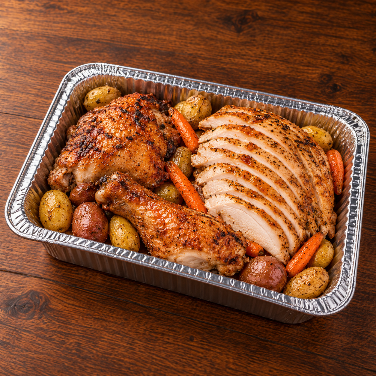Half Smoked Turkey — Fully Carved