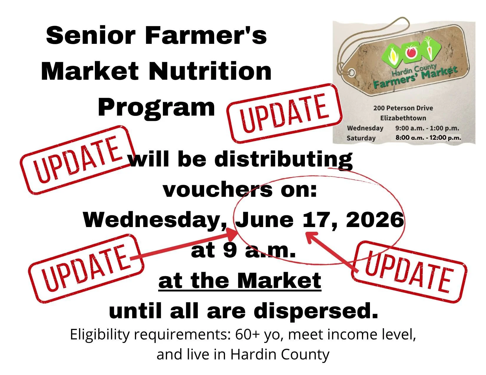 Senior Farmers Market Nutrition Program Voucher Distribution