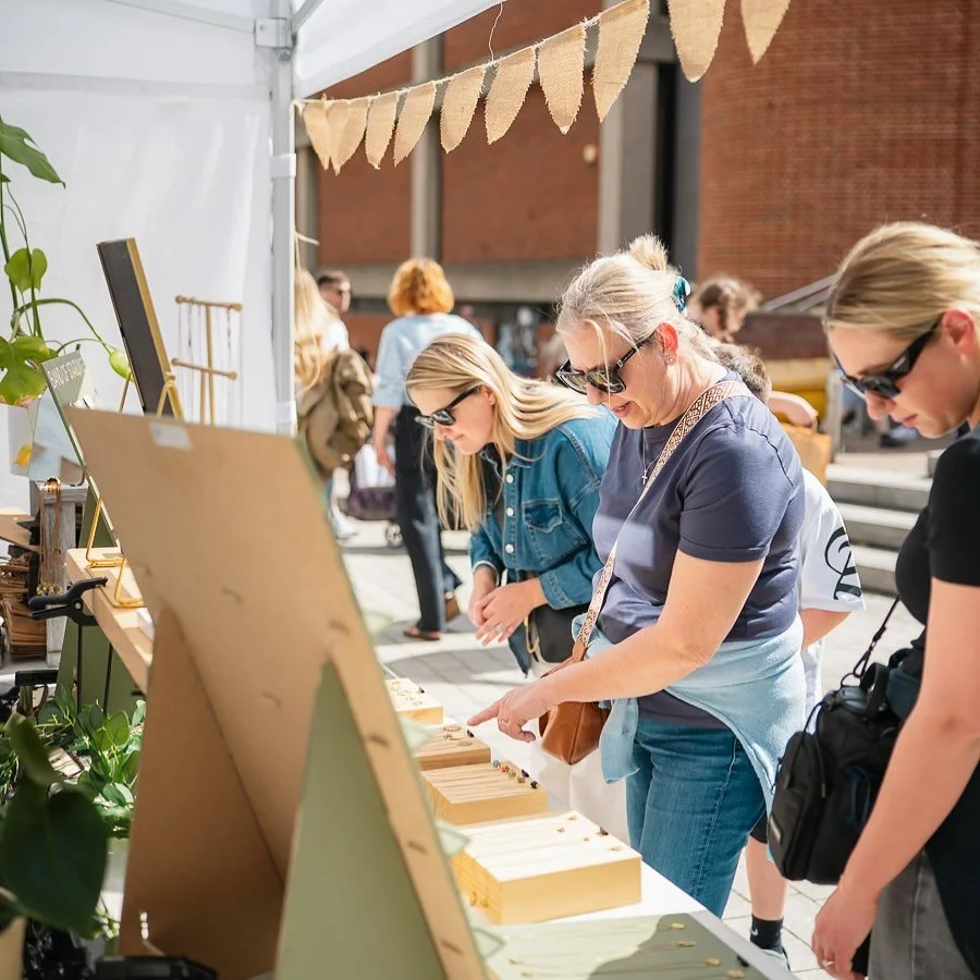 Such a great photo by @solelibolphoto taken on Saturday at @localmakersmarket at The Forum in Norwich. Thanks to everyone who stopped by to shop with me at @bandofstarlings or @moss_and_fable . 

I&rsquo;m trading at 4 more markets before I take an a