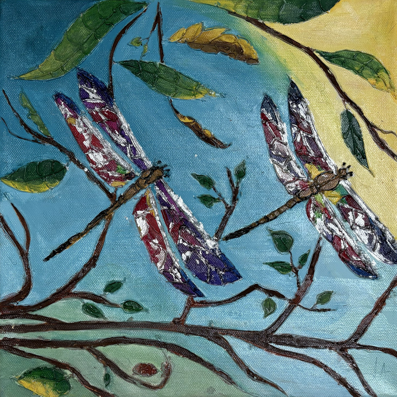 Ali_Sakina_Acrylic on canvas_Flightoffantasy_12x12_2025 Large.png