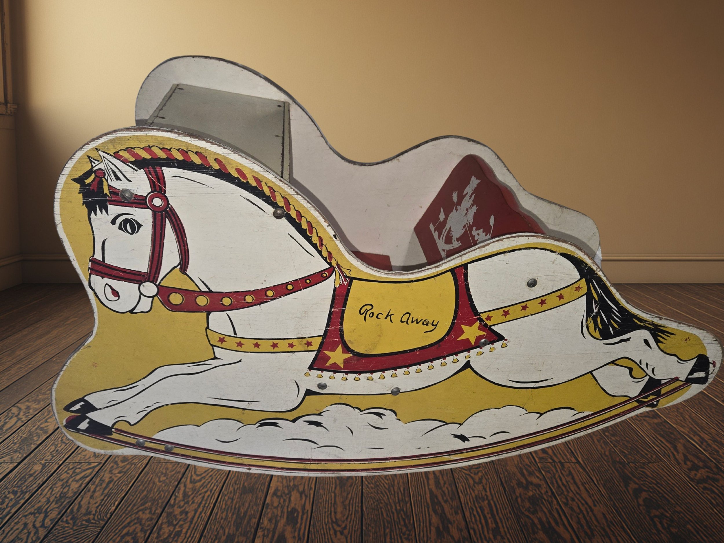 Vintage Rock Away Rocking Horse Desk Table 1950s Child's Nursery Furniture