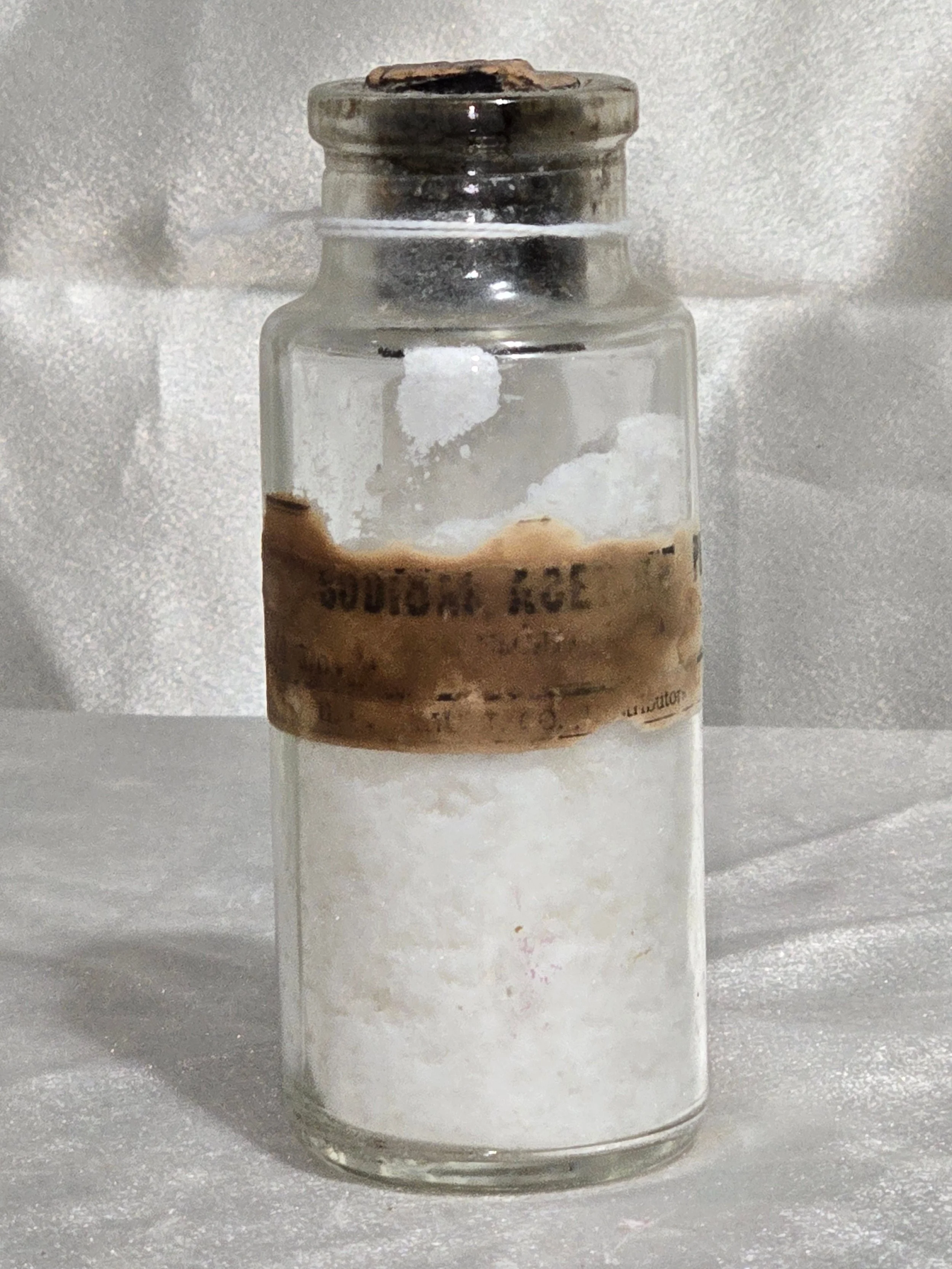 Antique Apothecary Bottle with Chemical Contents